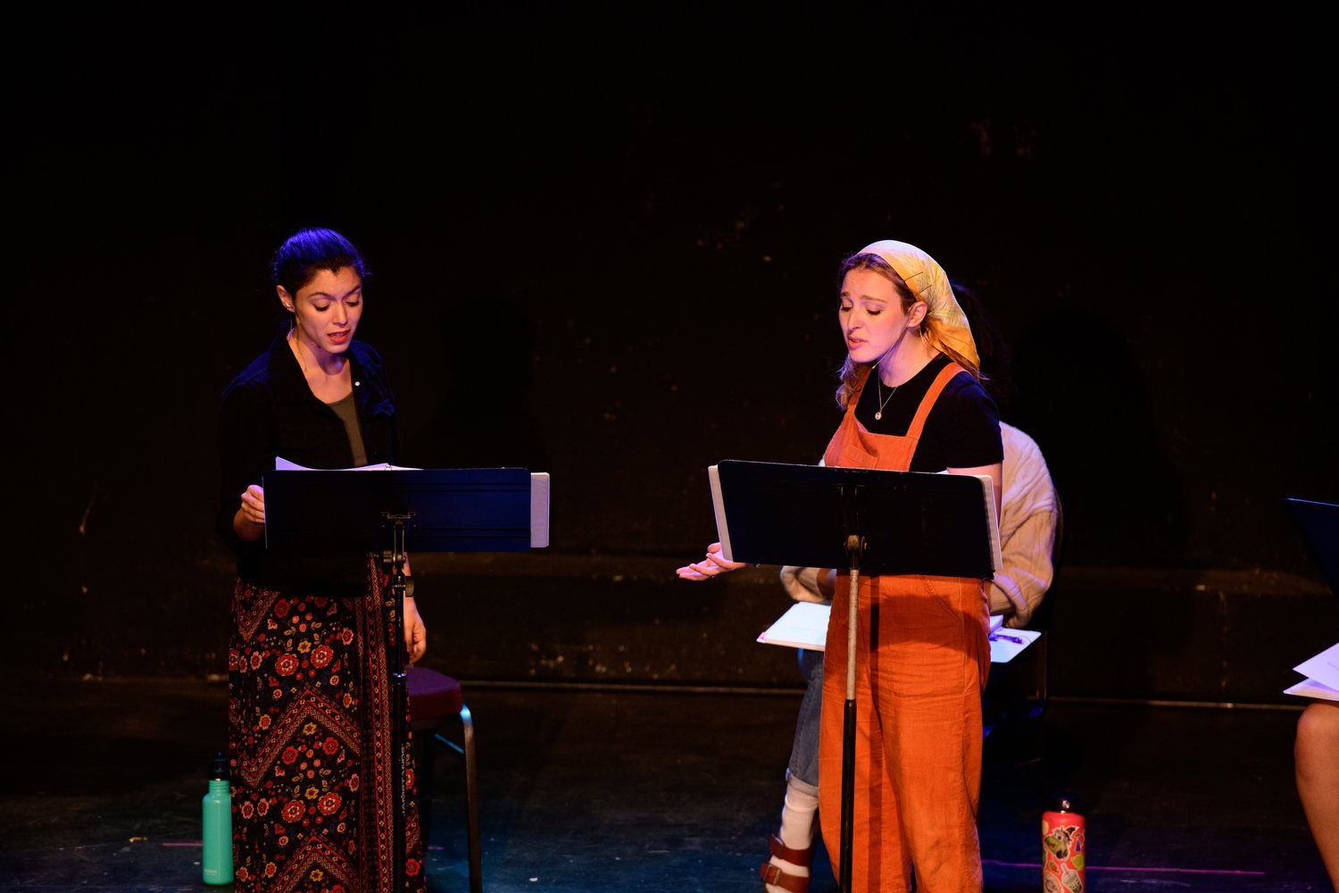   Brittany Martz &amp; Rita Castagna in the 2022 Workshop Reading at Fort Salem Theater (Photo by Michael Hatzel)  