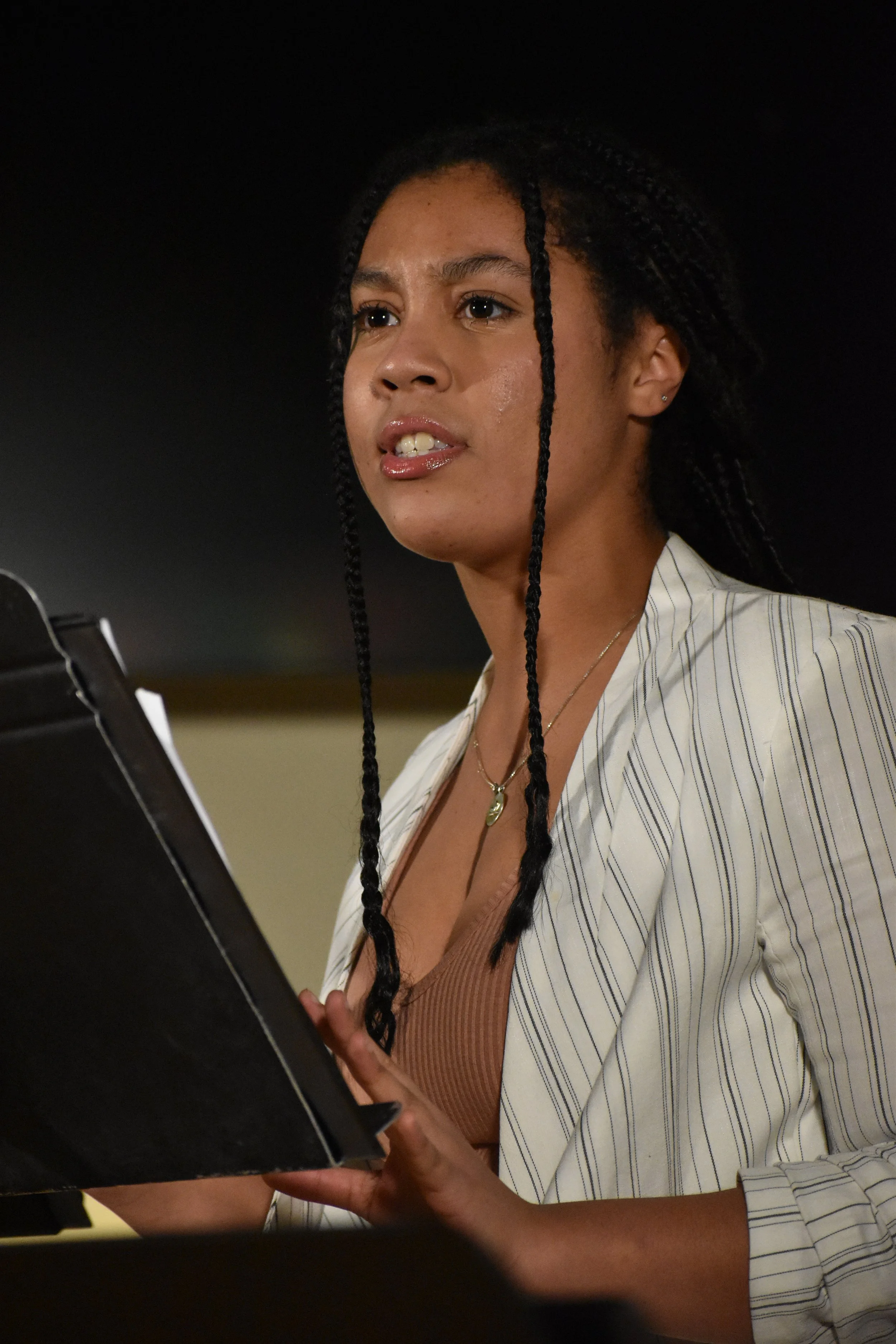   Sawyer Evans in the 2024 NYU Workshop (Photo by Francesca DiMiceli)  