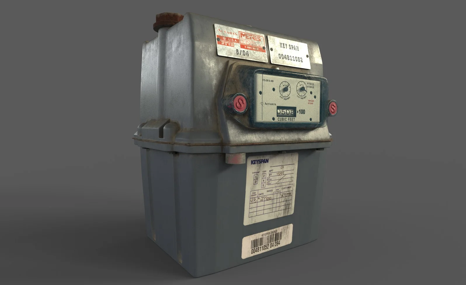 Gas Meter Substance Painter Render 01
