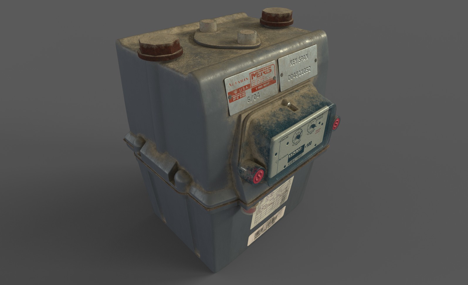 Gas Meter Substance Painter Render 02