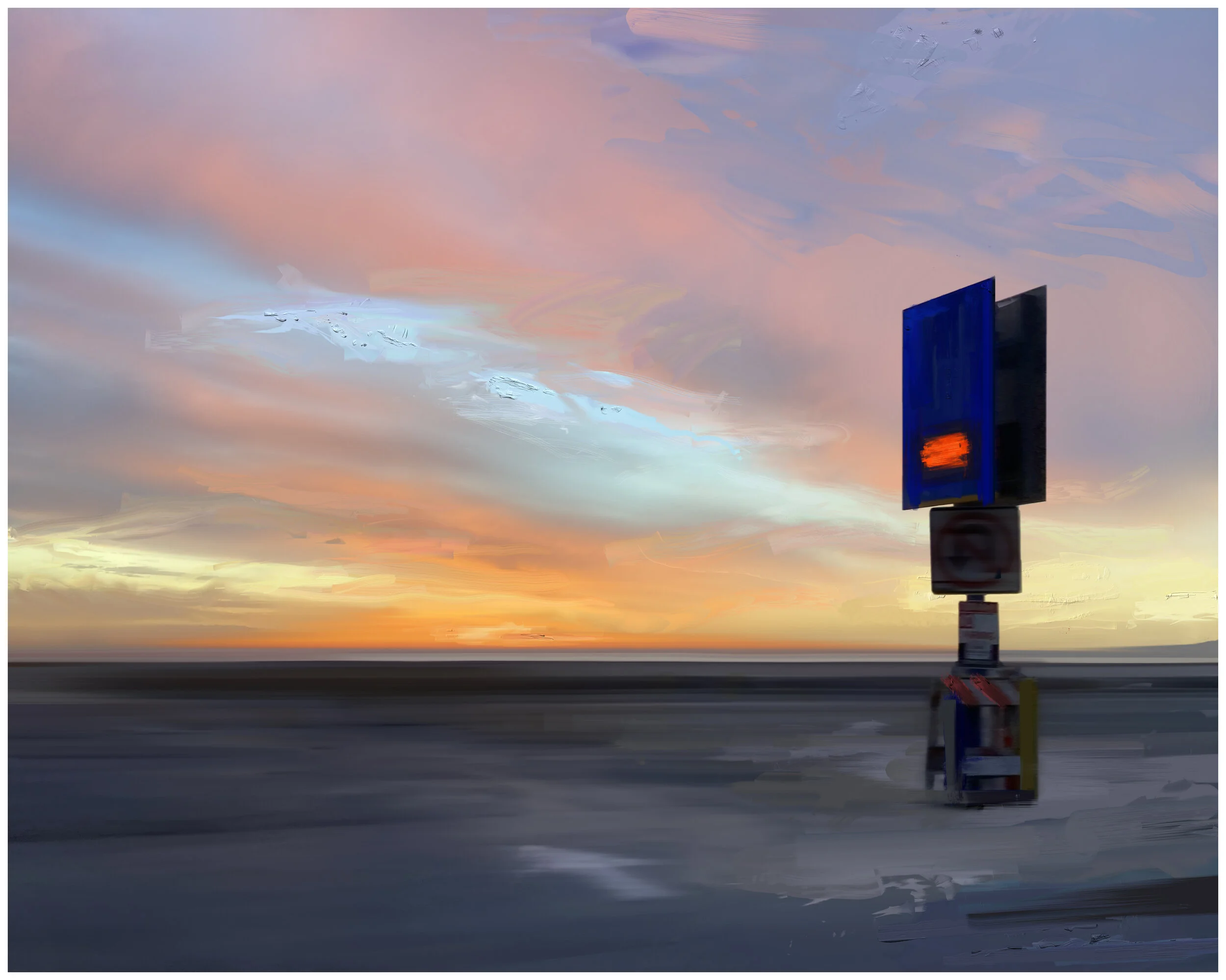   LA Drive 2  (2021)  Digital Painting   20” x 16” 
