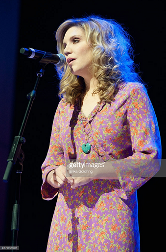 Country star Alison Krauss wearing the Vintage Turquoise One-Of-A-Kind Heart necklace