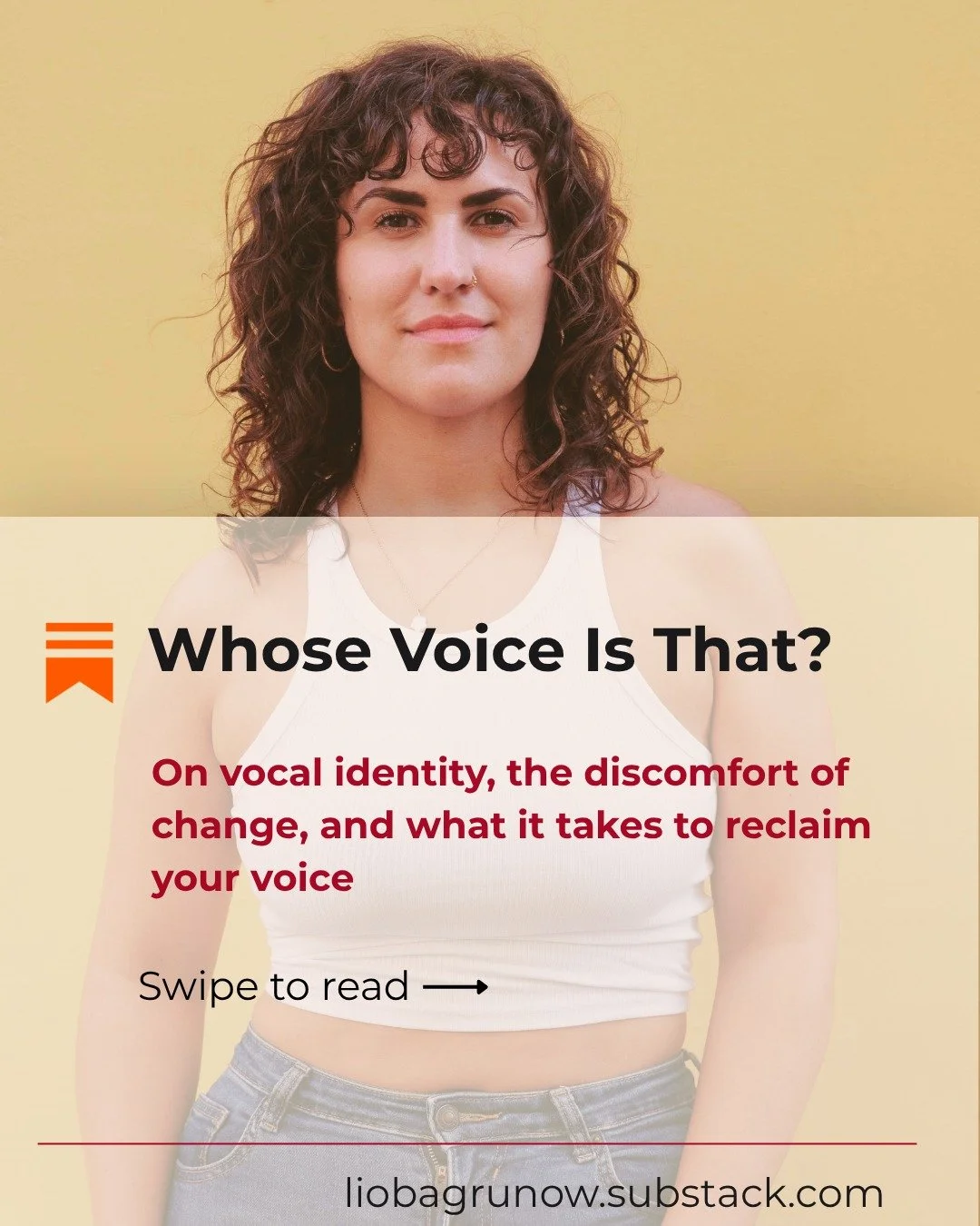 Honestly? I've been struggling with my own voice for a while. With the space I should take up. With being seen, being heard - and whether I'm allowed to be.

I've had so many thoughts sitting in my head on voice, that I've finally started putting the