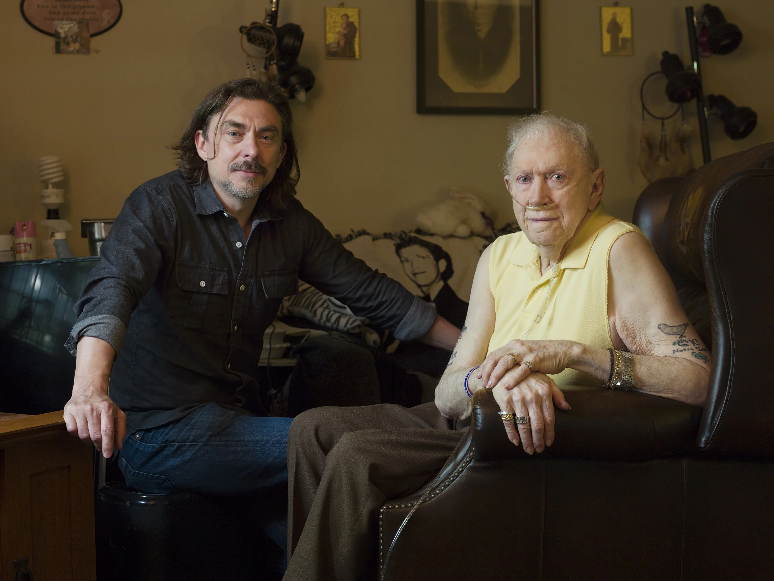 Filmmaker Geoff Story and his subject Gene Dawson, for The New York Times .