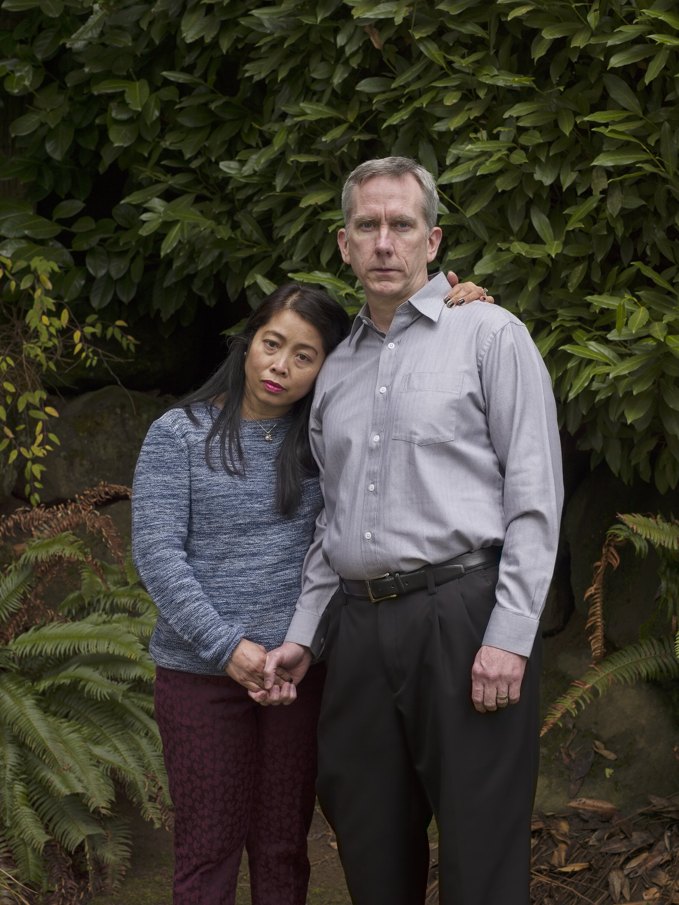  Joylyn and Dan Wright, whose son Ezra was convicted of a sex crime as part of an online sting operation, for  The New York Times Magazine , 2020.  