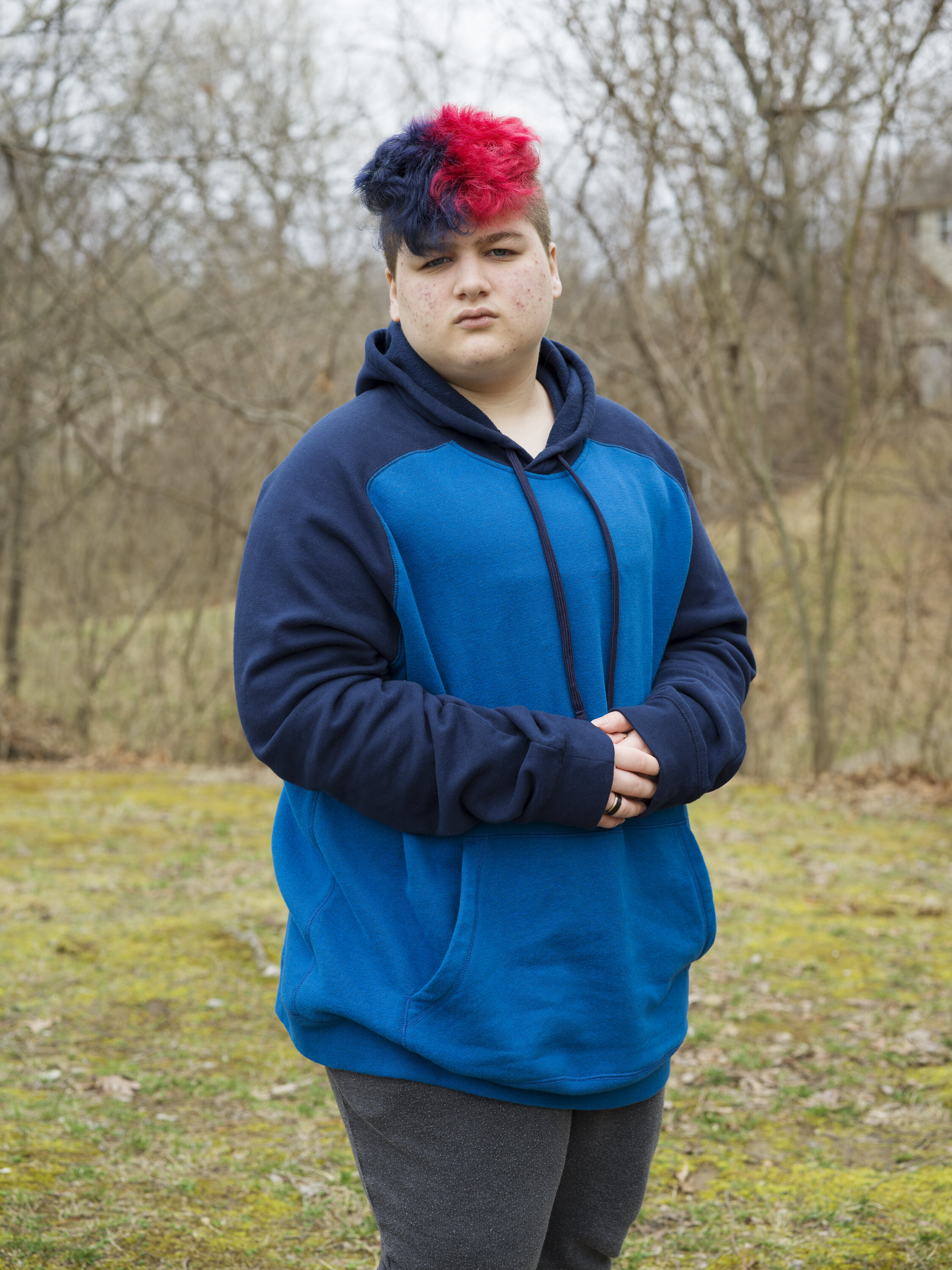  Corey Hyman, a 15-year old transgender boy fighting against legislation that would restrict and criminalize gender-affirming healthcare, for  The Guardian , 2021. 