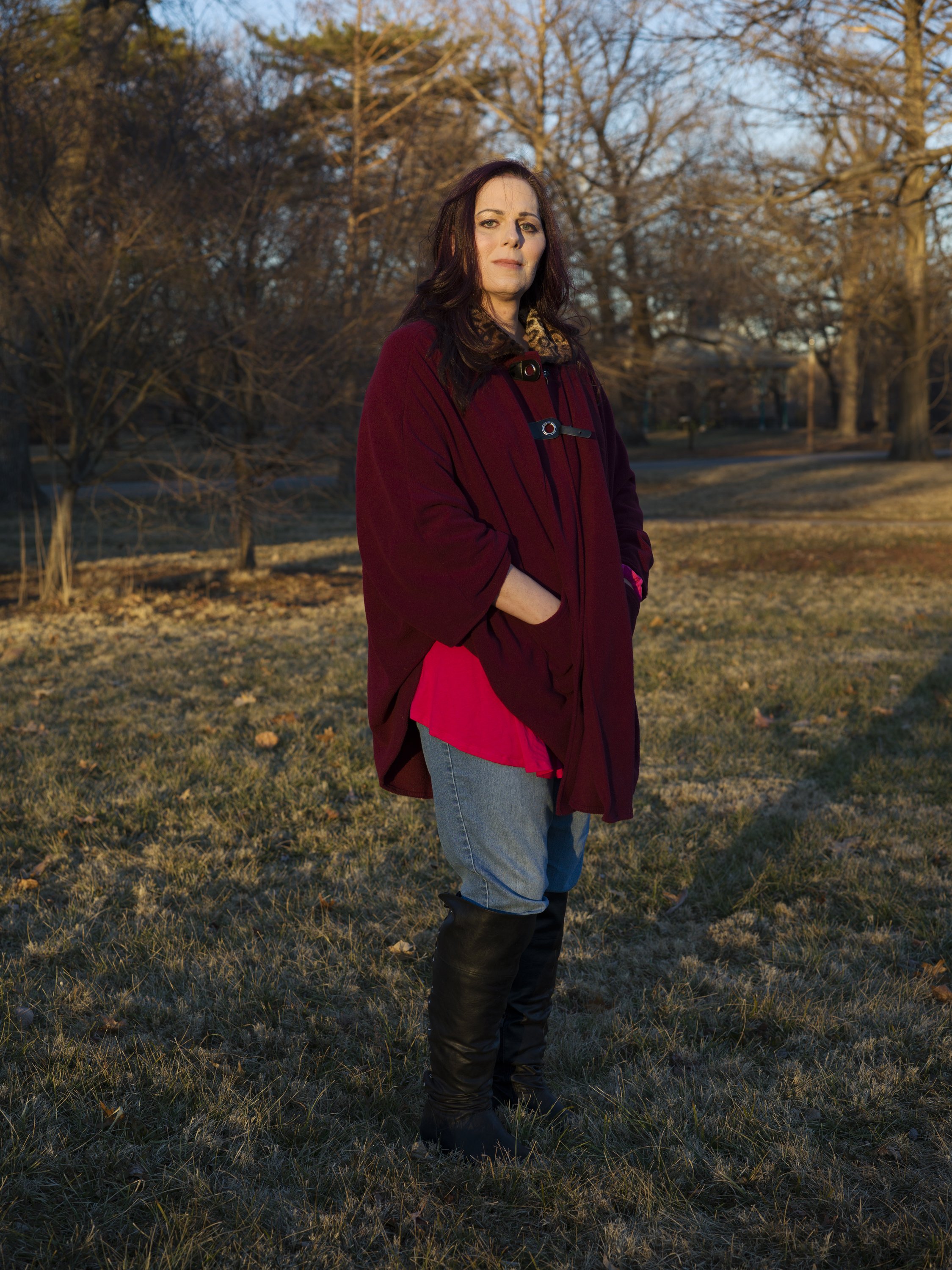  Jessica Hicklin in Tower Grove Park in St. Louis, MO, for  The Guardian , 2022.  