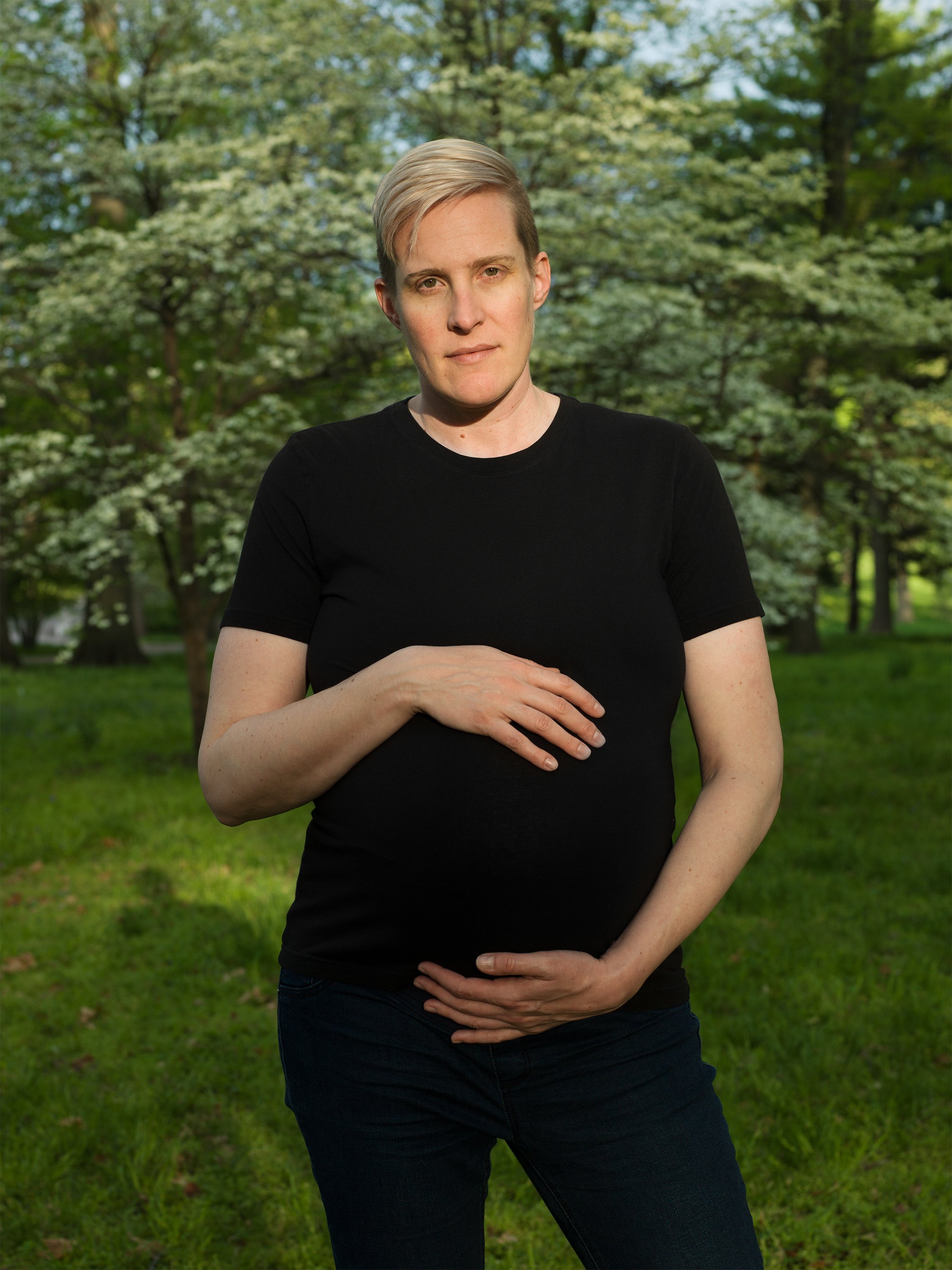  Vanessa pregnant in Tower Grove Park (38 weeks), 2018 