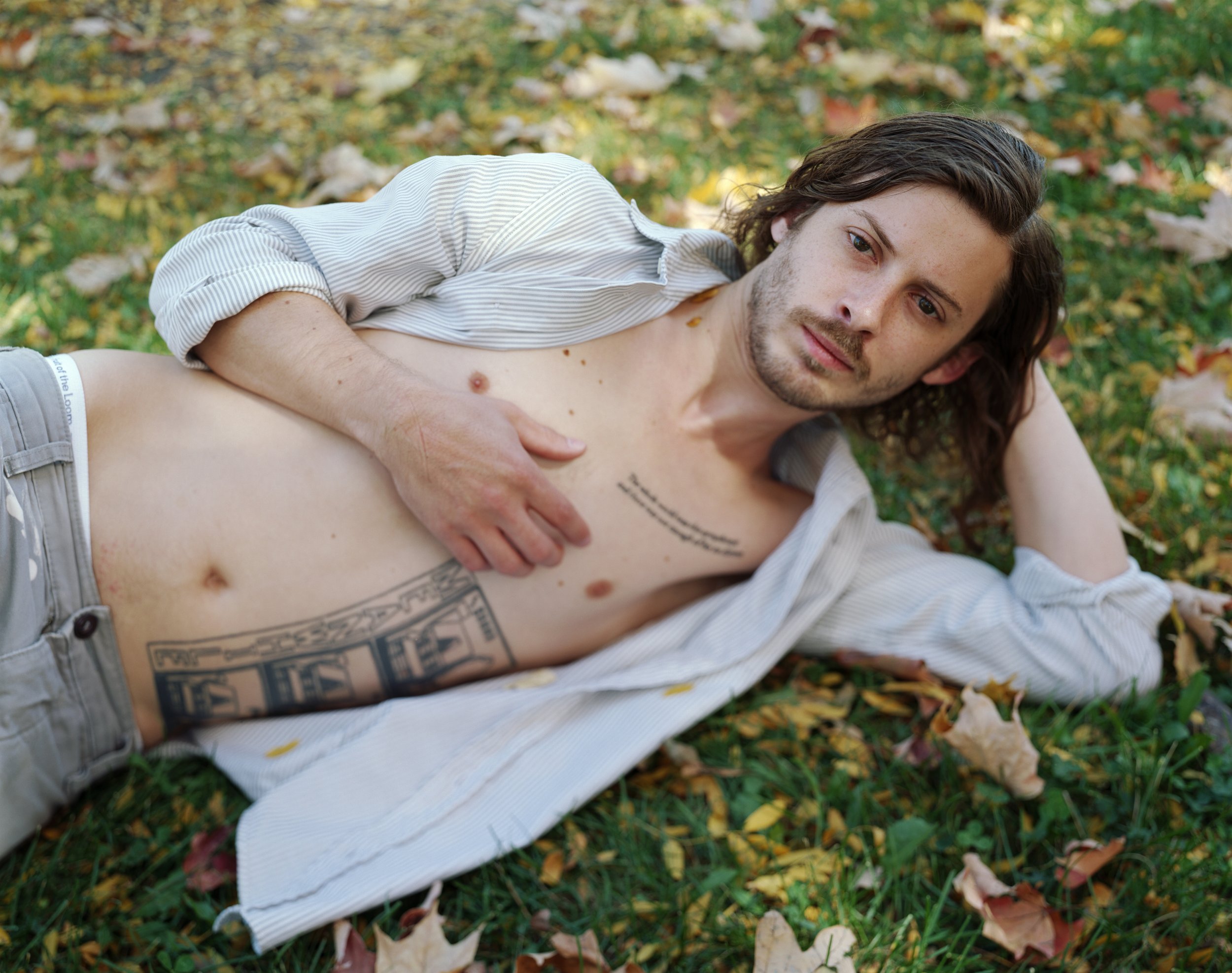  Gregg lying in the grass, 2011 