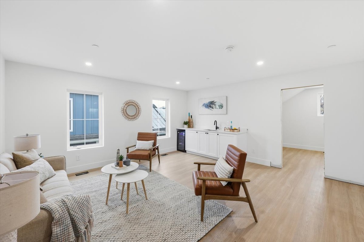 Attic level living room