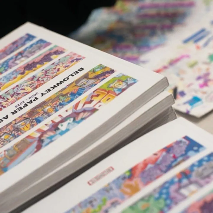 New exhibition book compiling over 100 drawings I&rsquo;ve done over the past three years. 

Belowkey Paper Assets 2024-2026
Available this Thursday @studio6.nyc !
First few purchases will come with a free poster. 
Also available for pre-order online