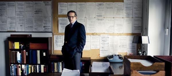 Caro in his office. 