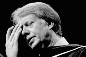 A worn-down looking Carter.