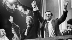 Carter and his vice president, Walter Mondale. 
