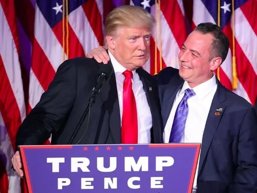 Trump and former Chief of Staff, Reince Priebus, in happier times.