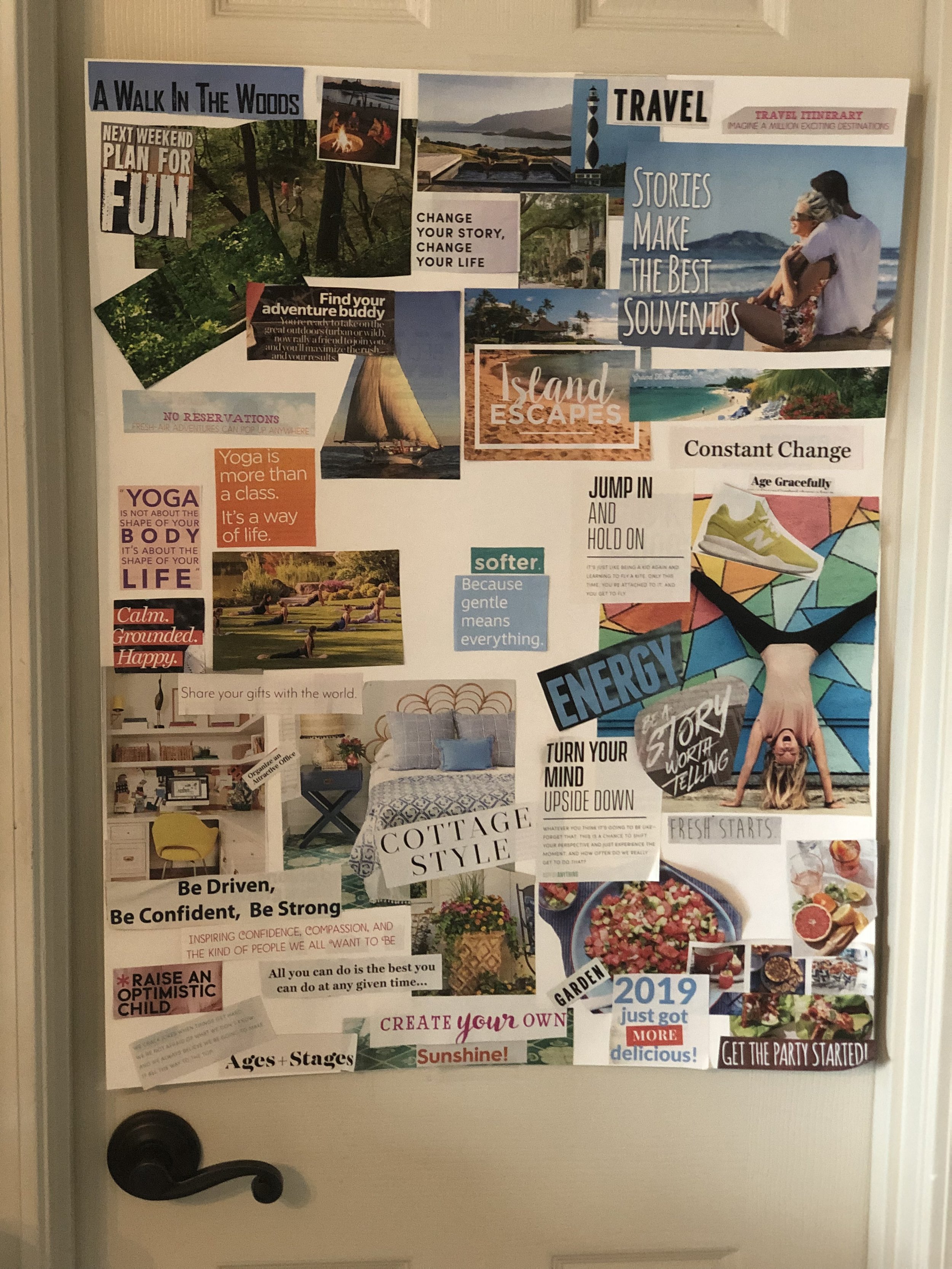 Did I mention how much I LOVE creating a VISION BOARD each year! It is may favorite way to plan for the year, setting goals, visualizing how I can live my best life.