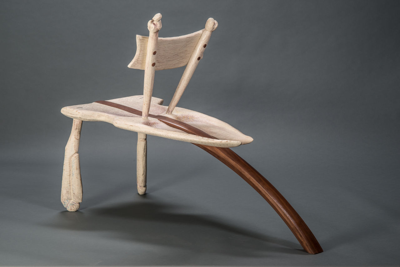 Bake-Kujira Chair 60" x 34" x 36" Ash, Walnut, Milk Paint, Prismacolor 2014