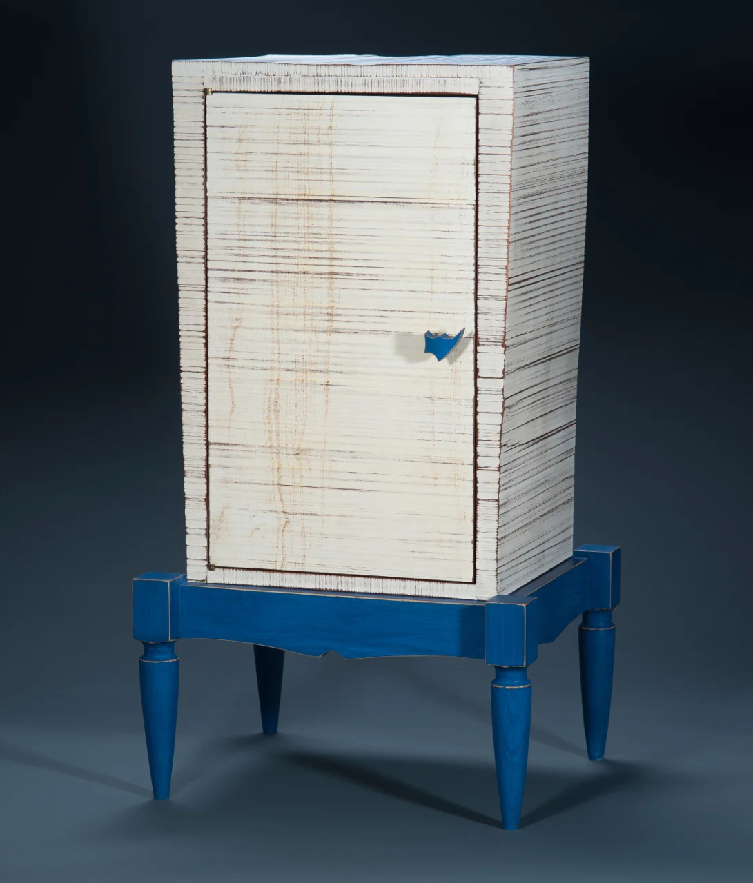 Corner Cabinet 38" x 14" x 14" Cherry, Ash, Milk Paint 2013