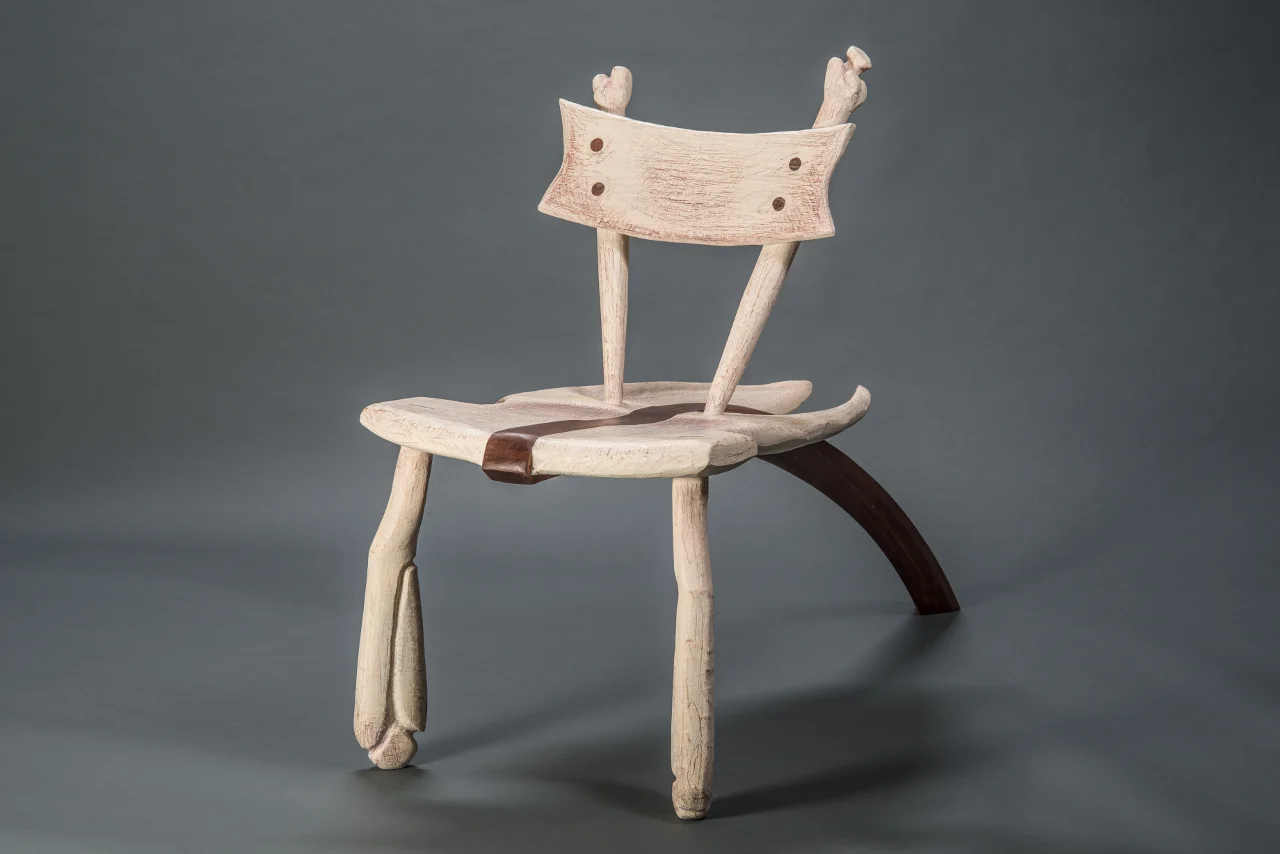 Bake-Kujira Chair 60" x 34" x 36" Ash, Walnut, Milk Paint, Prismacolor 2014