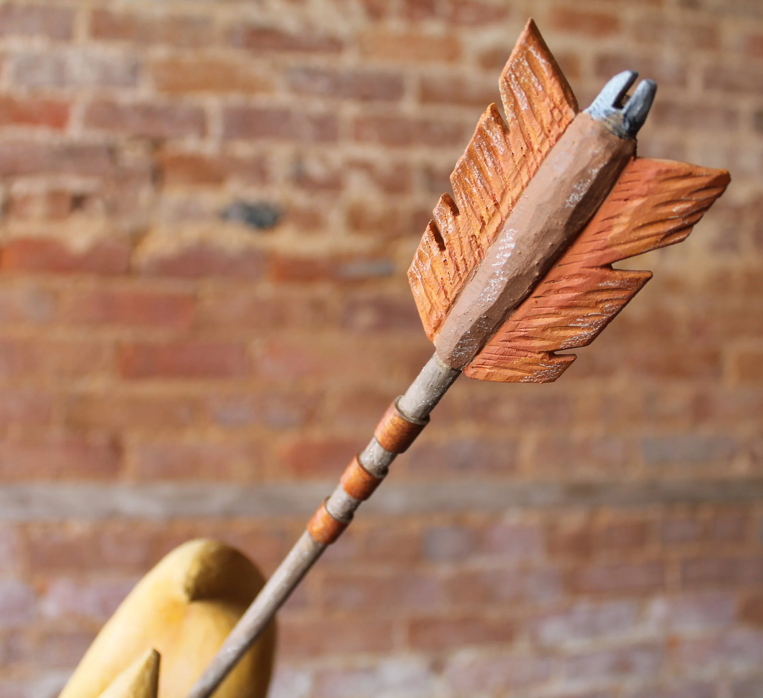   “Right Outta The Sky” 17.5” x 5.5” x 24” Poplar, Maple, Mahogany, Milk Paint, Prismacolor 2015  