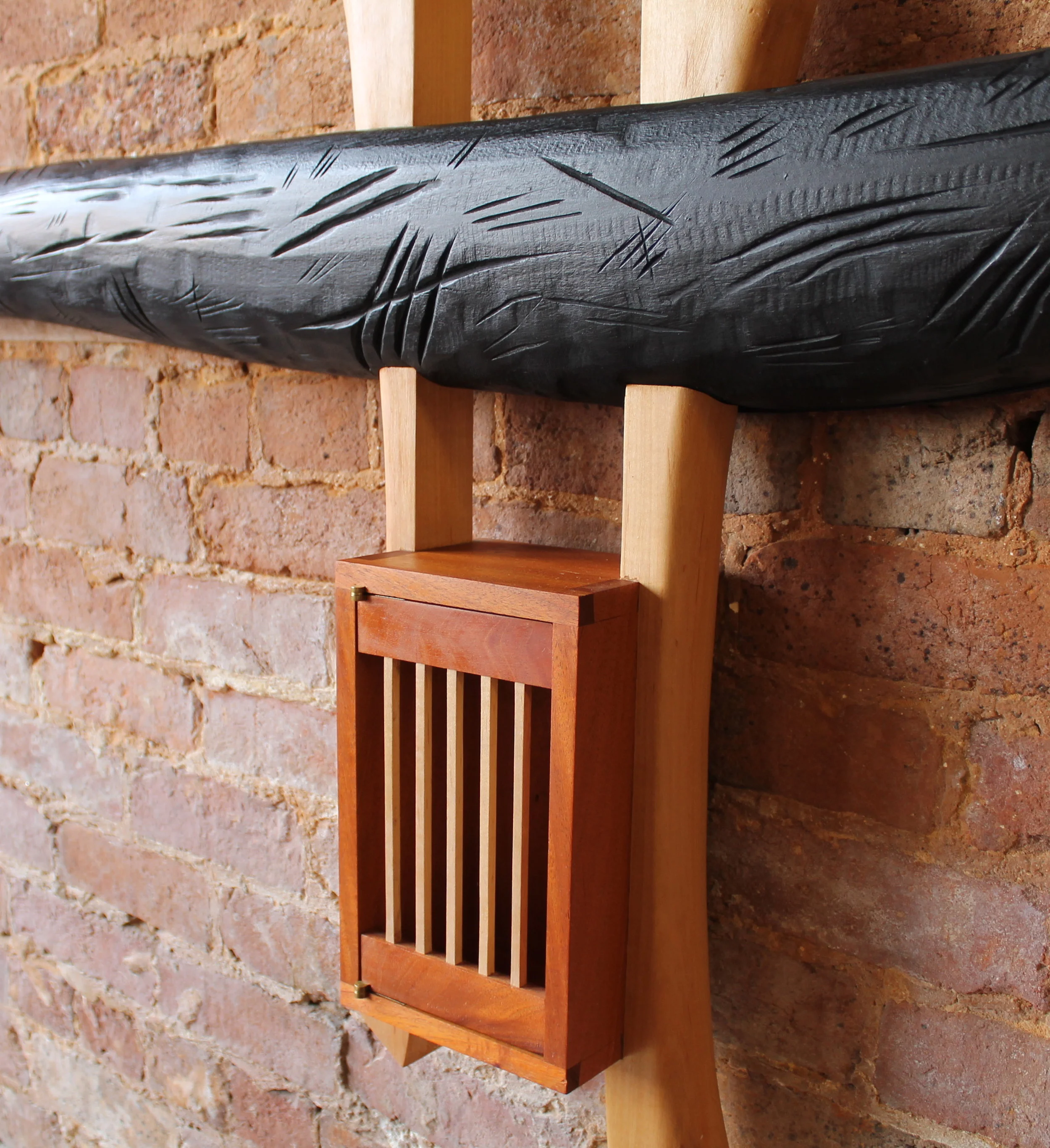   “Folsom” 96” x 30” x 5” Poplar, Maple, Mahogany, Milk Paint 2015  