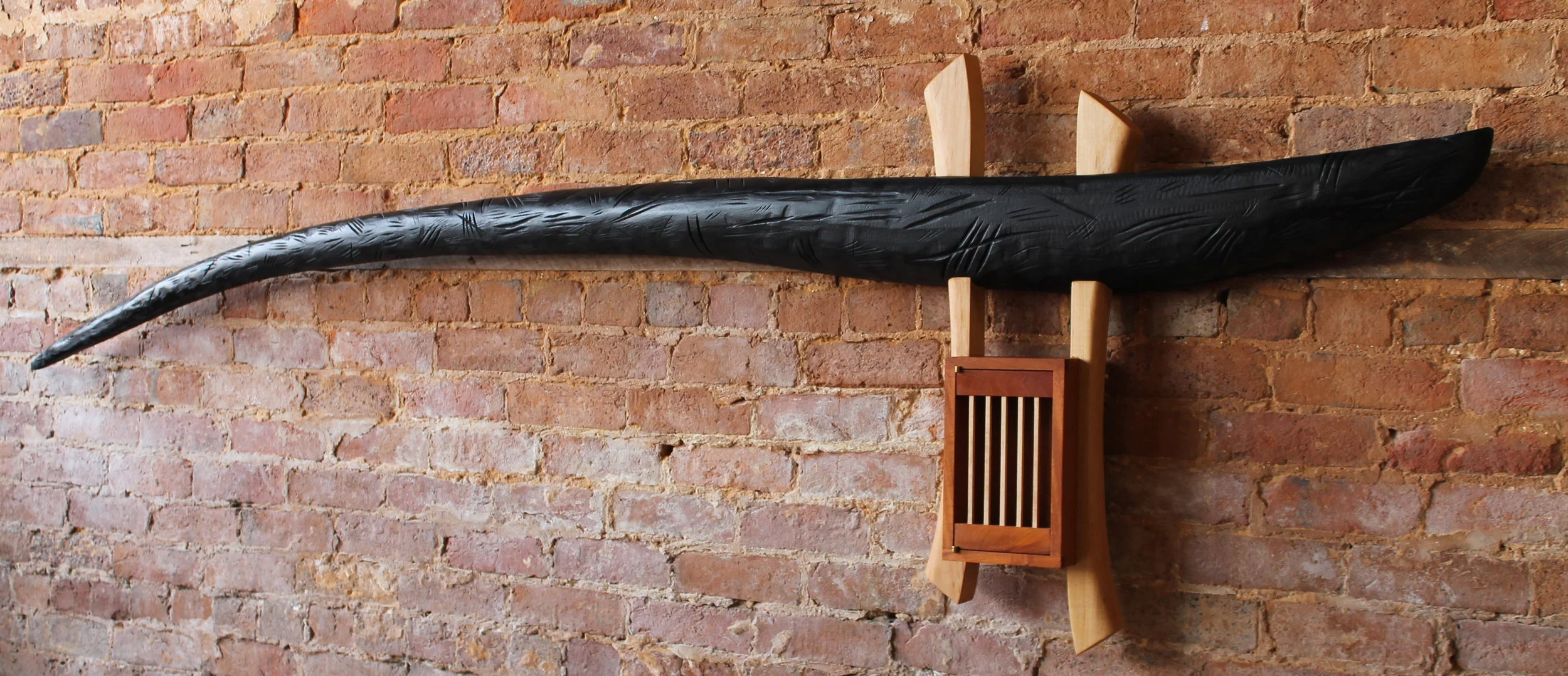   “Folsom” 96” x 30” x 5” Poplar, Maple, Mahogany, Milk Paint 2015  
