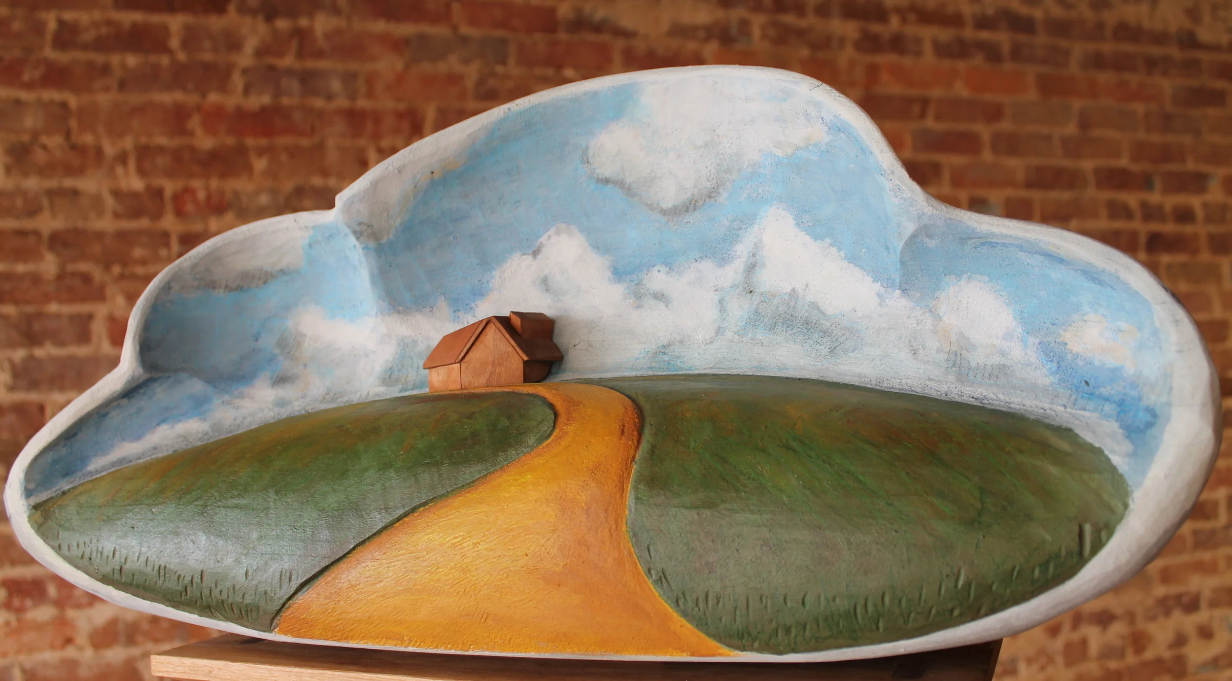   “Come On Up” 48” x 38” x 92” Cherry, Poplar, Milk paint, Prismacolor 2015  