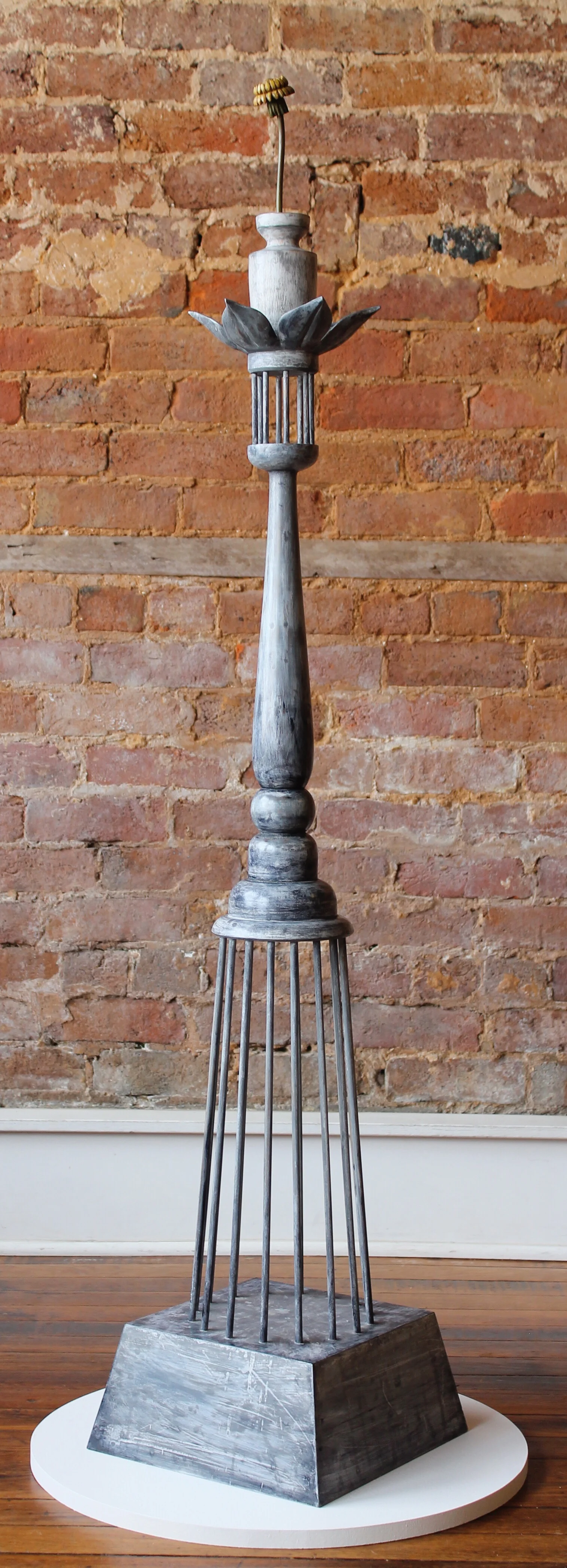 “Starkville” 16” x 16” x 48” Maple, Poplar, Milk paint, Prismacolor, Kiwi Shoe Polish 2015