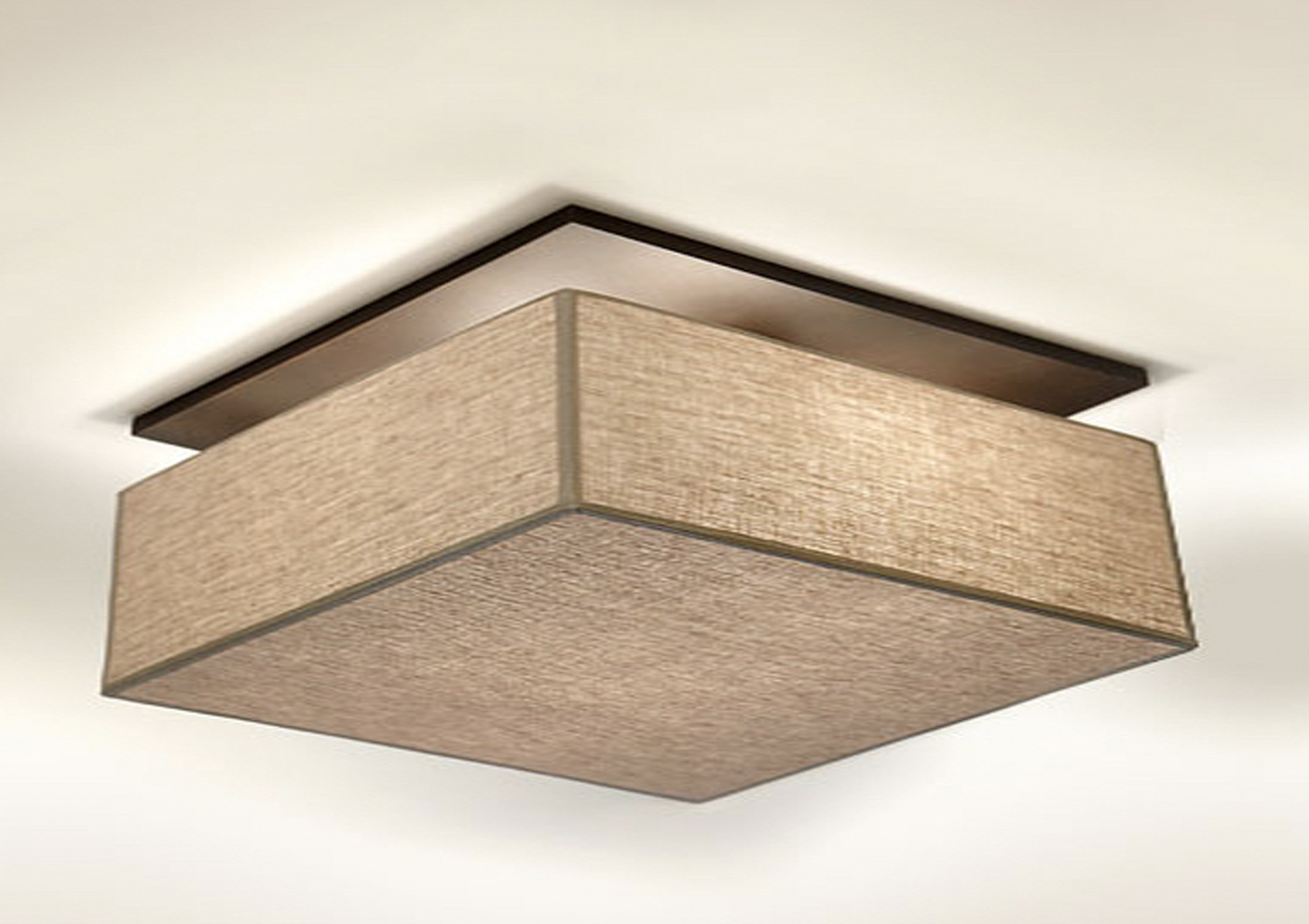 Ceiling Patrick Thomas Lighting - Flush Mount Ceiling Light With Linen Shade Ceiling Patrick Thomas Lighting - Flush Mount Ceiling Light With Linen Shade
