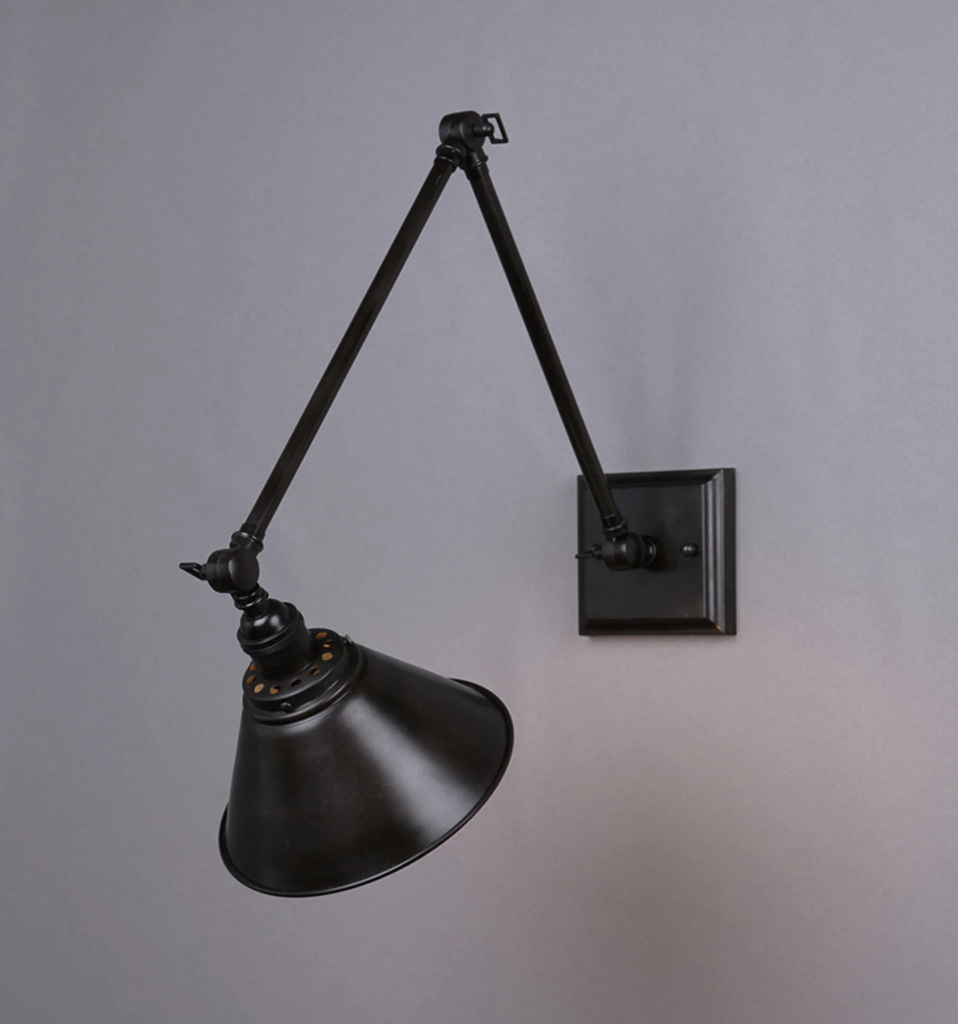 Ethan Double Bookcase Light #1 Bronze / metal shade.