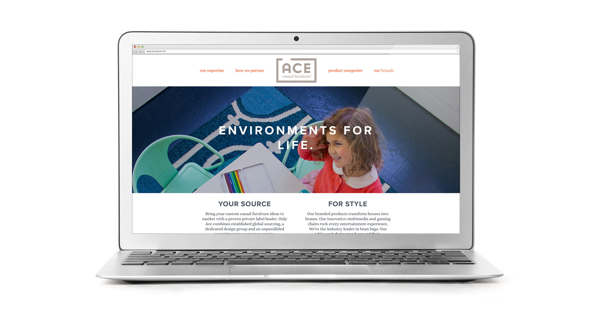 *A laptop showing the ACE website