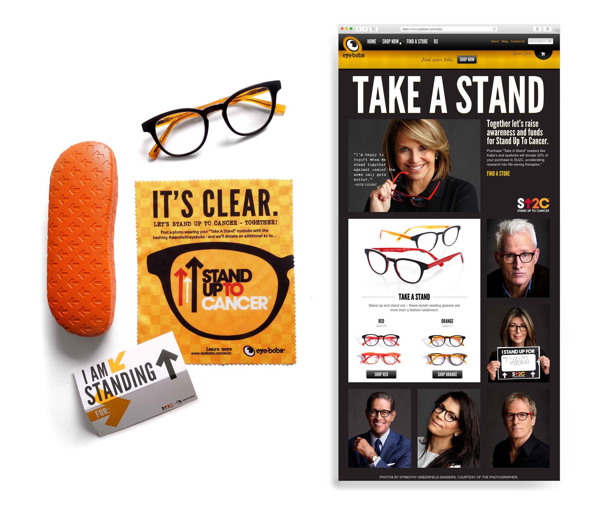 * Packaging and promotional elements for a lifestyle brand that partnered with stand up to cancer