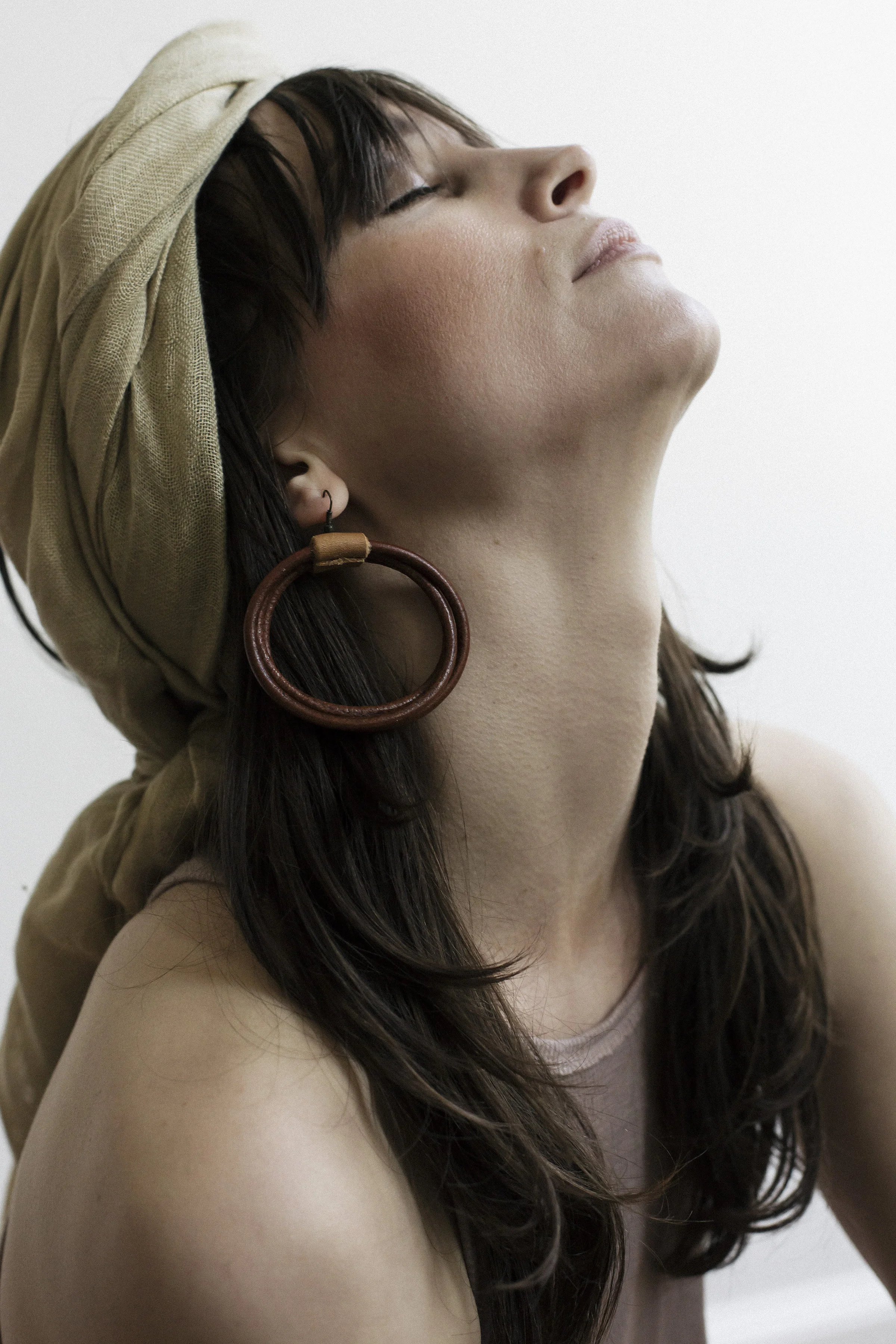 Leather Hoops