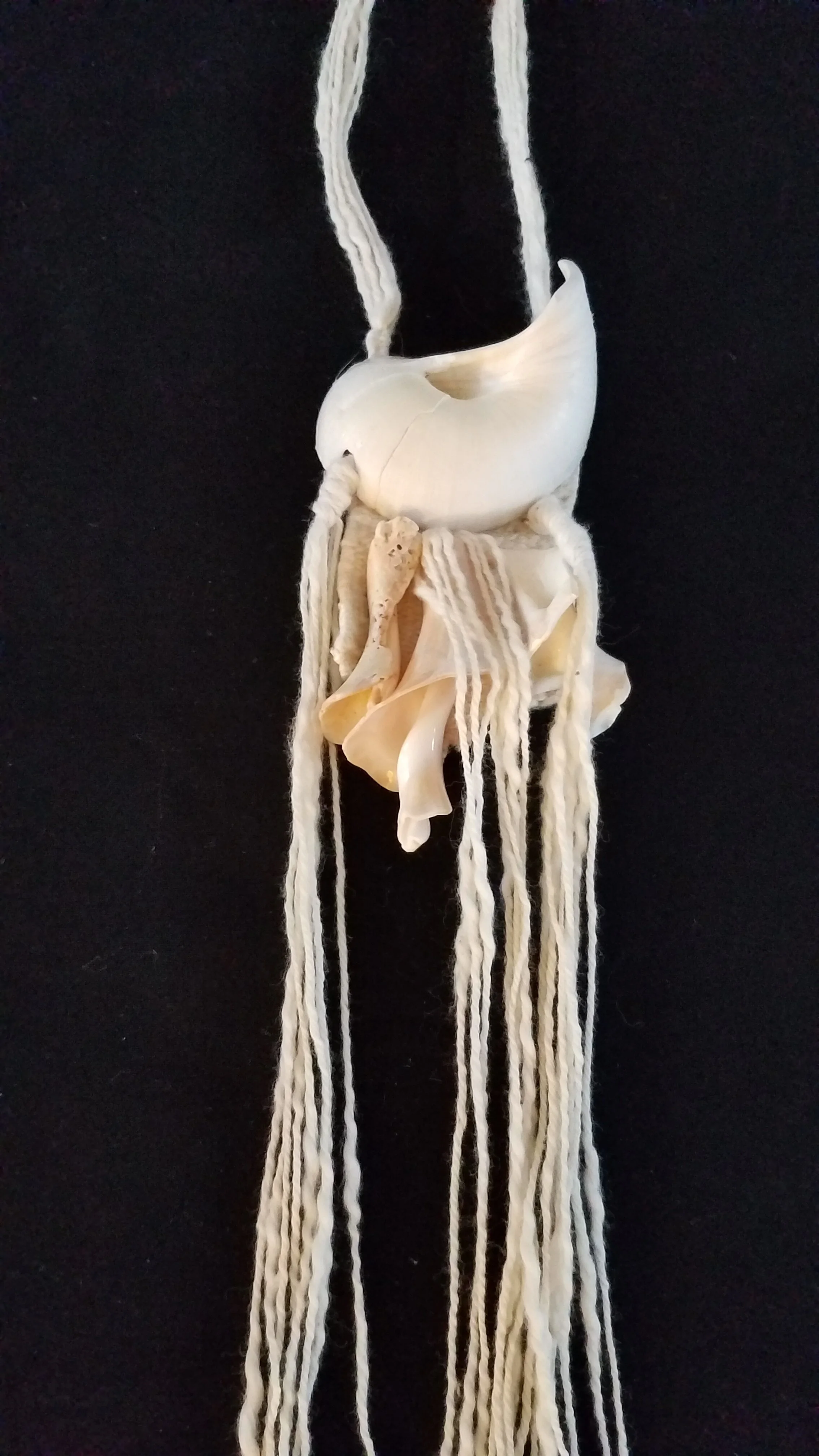 Small Shell and Fiber Necklace