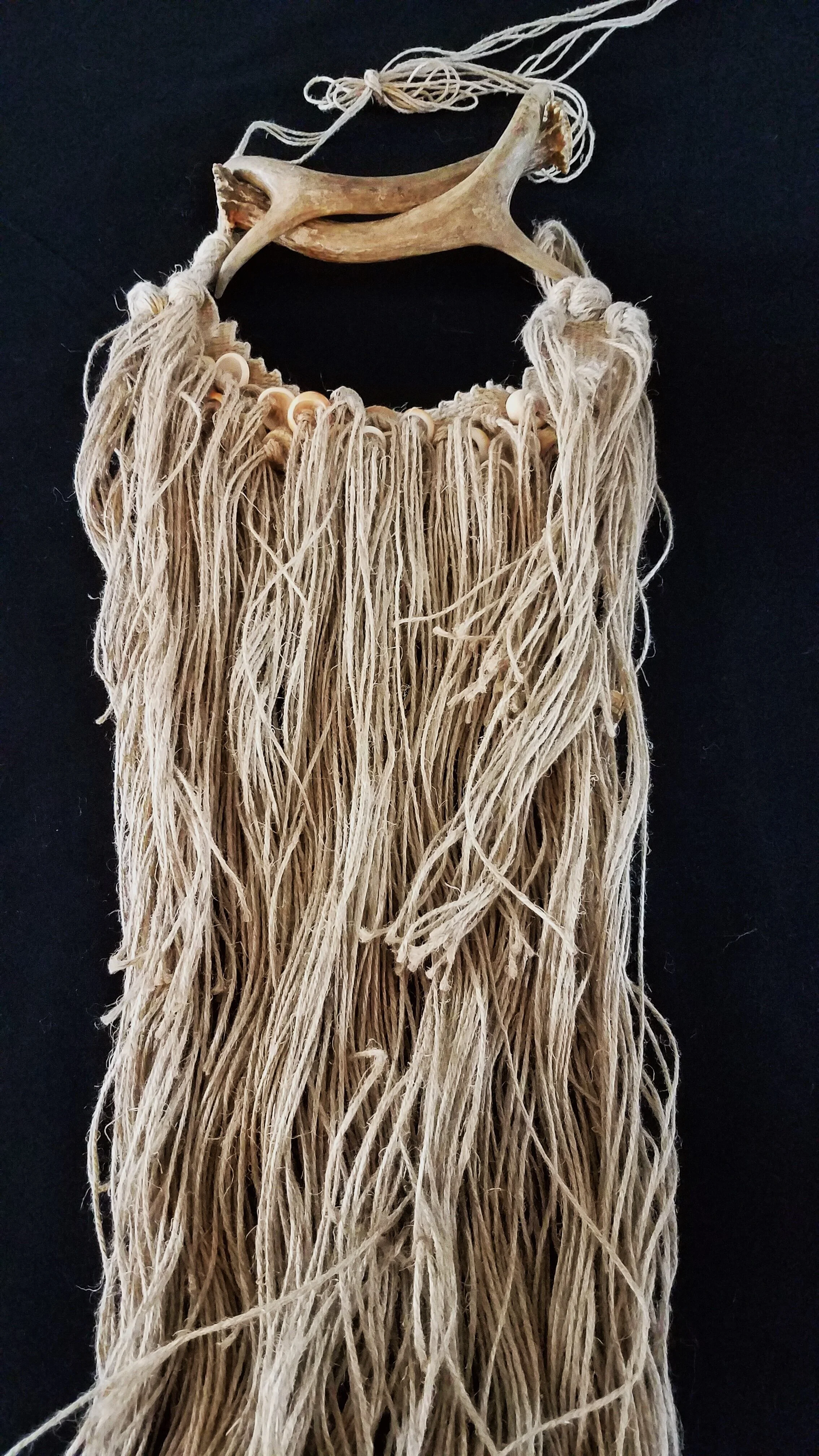 Antler and Jute Ceremonial Necklace