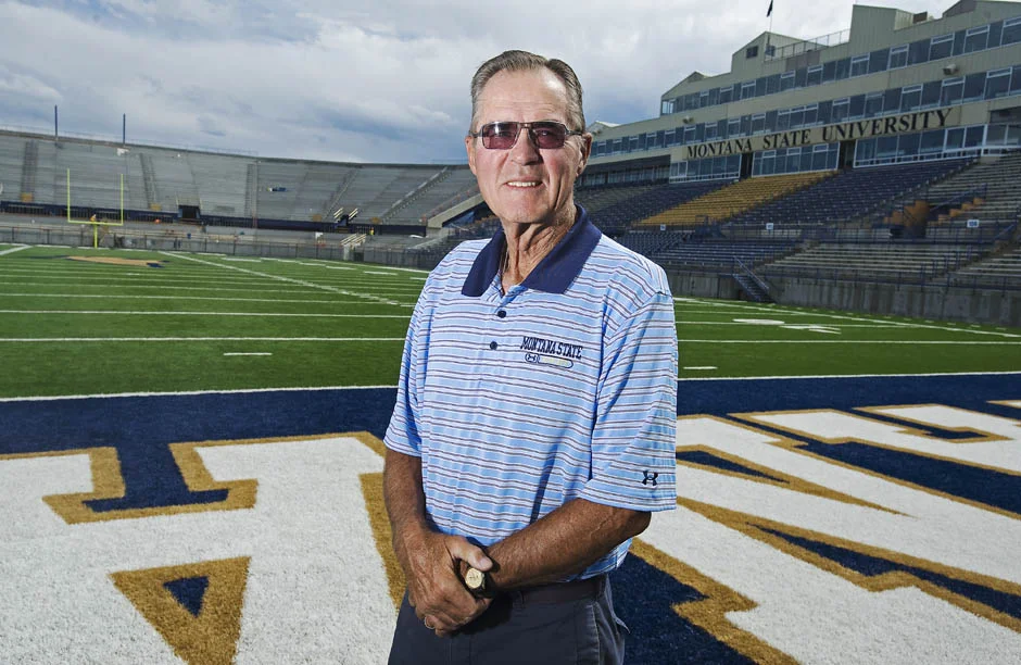 SEAN SPERRY/CHRONICLE
Former Montana State University head football coach Sunny Holland photographed at Bobcat Stadium.