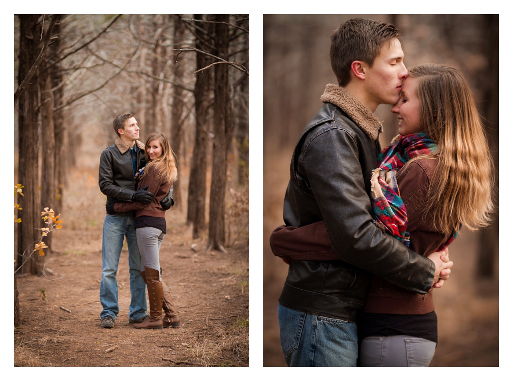 Couple in leather coats in a winter forest.jpg