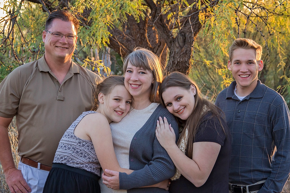 Portrait of Family of 5 in Tan and Blue.jpg