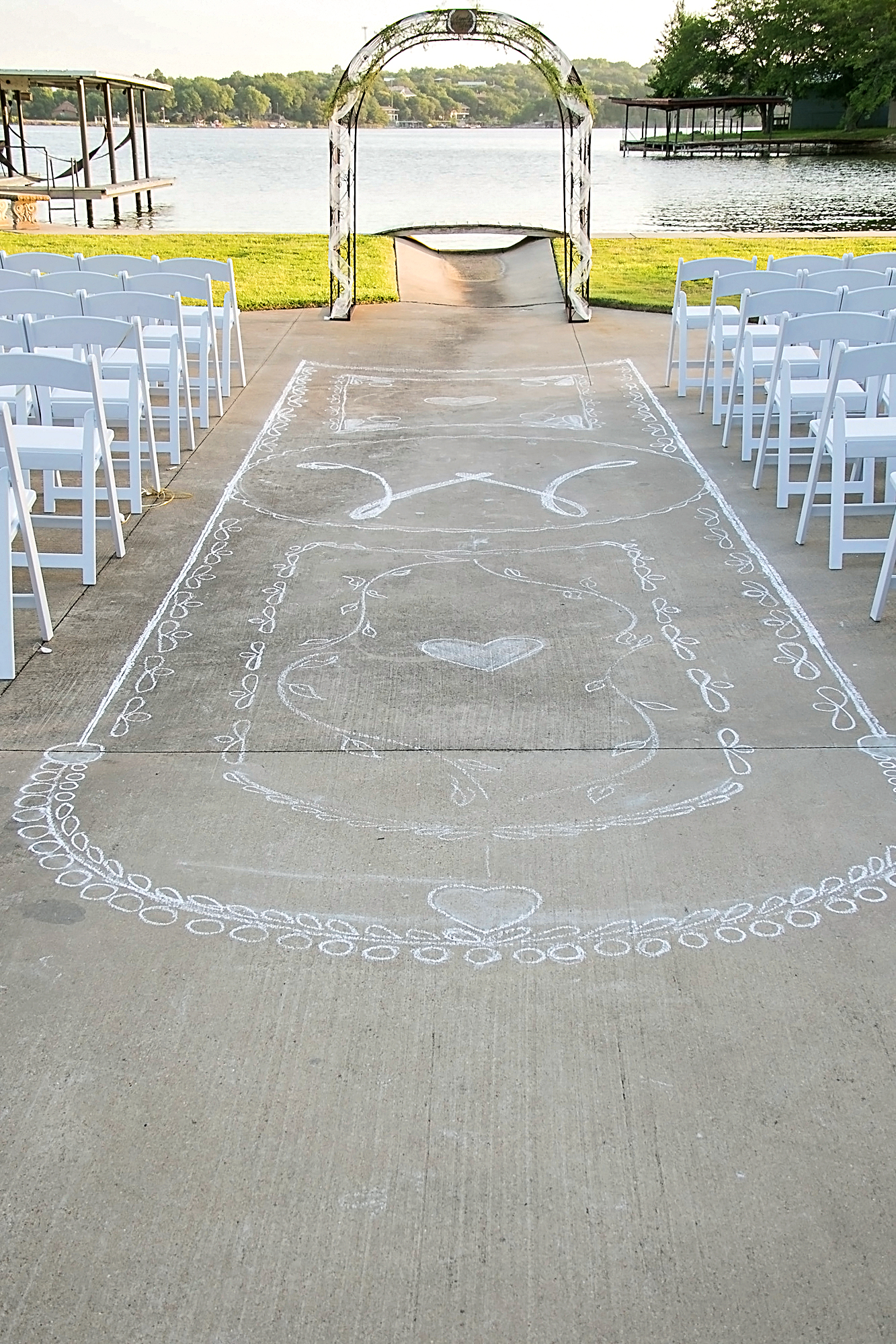 Wildflower Wedding chalk ailse runner.jpg