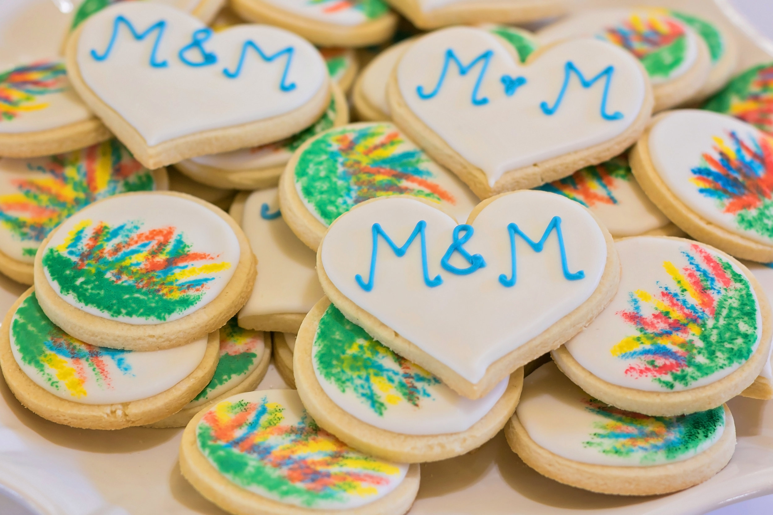 Wildflower Wedding Monogramed cookies.jpg