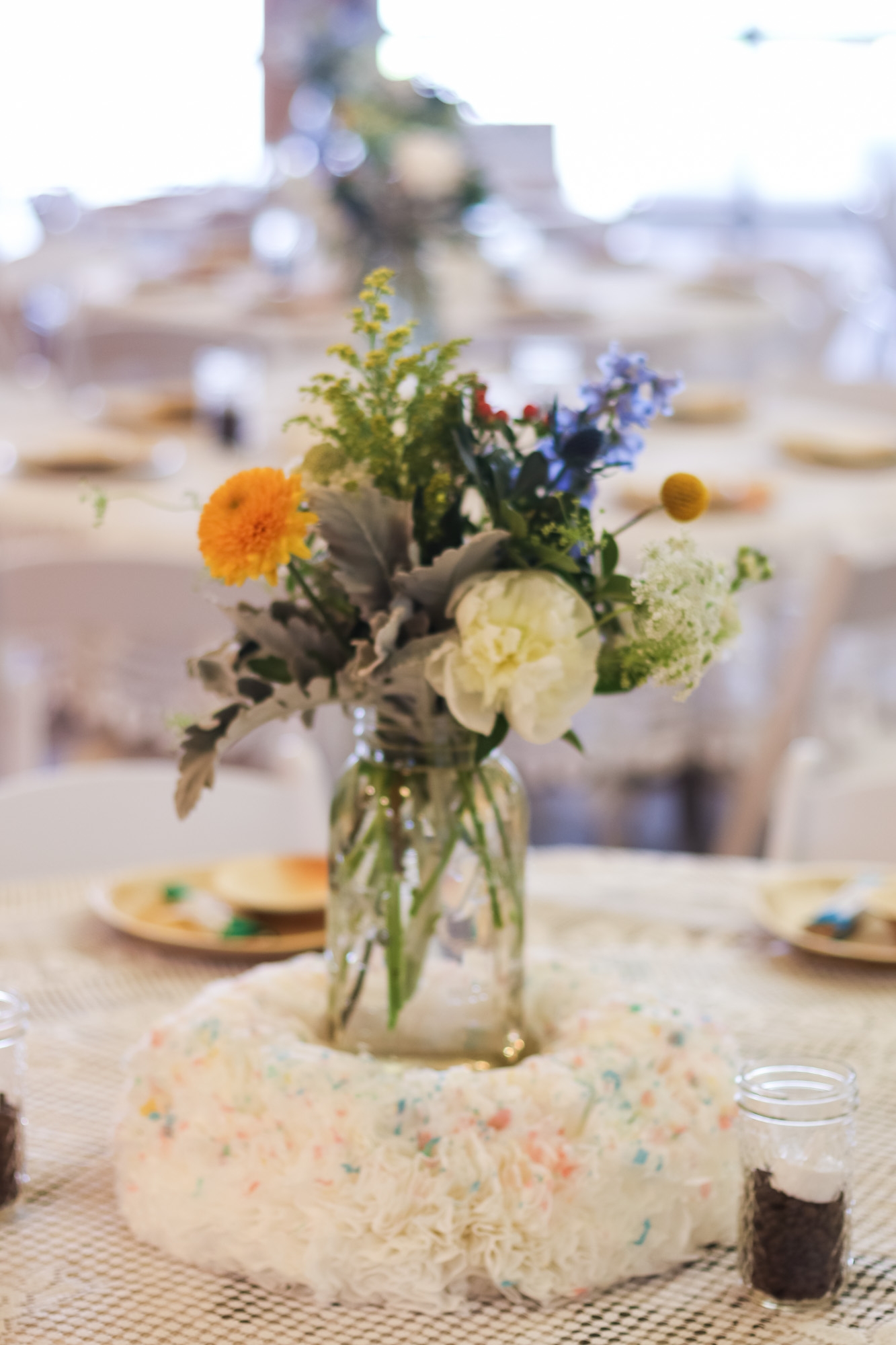 Wildflower Wedding Table Centerpiece