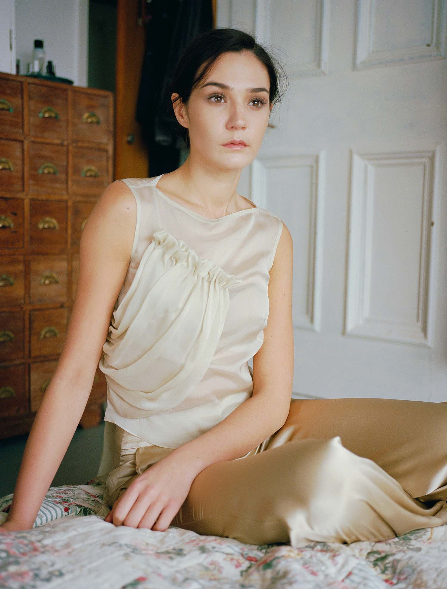 Copy of draped chiffon top