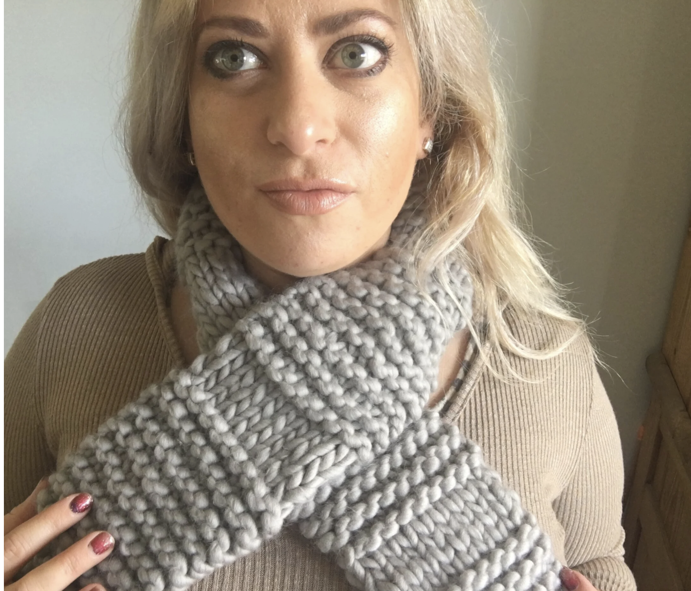 chunky knit scarf free pattern