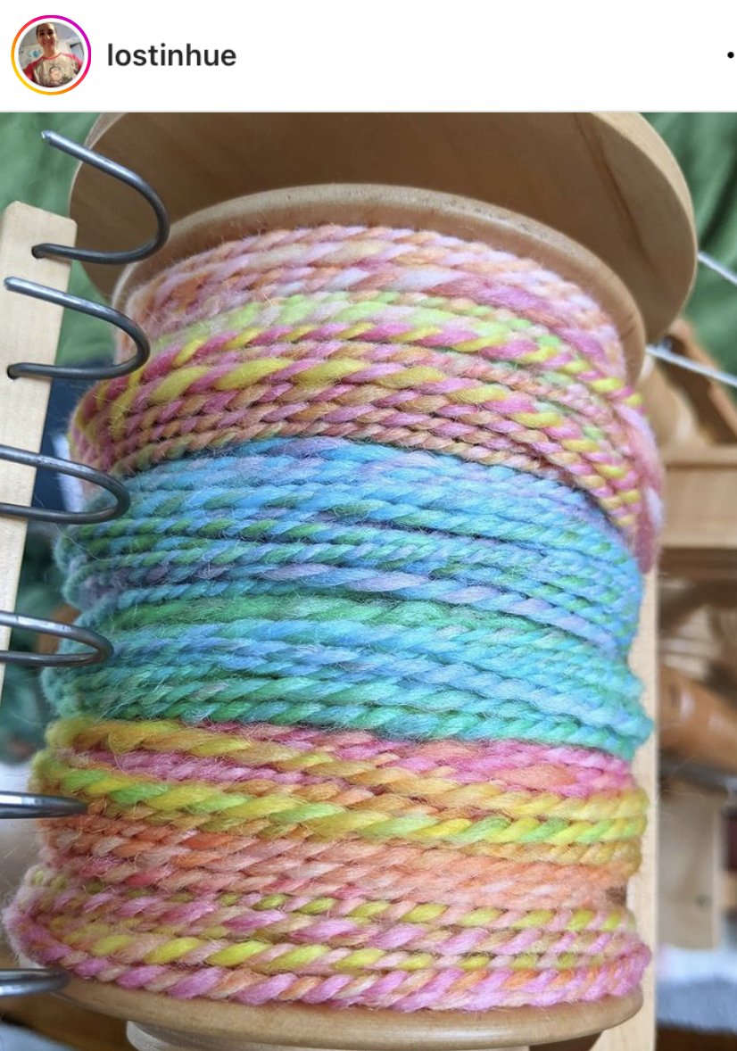 Yarn from wool spinning braid