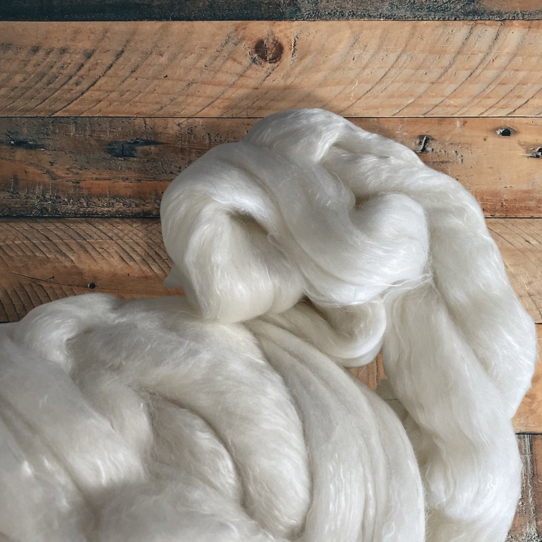 Merino silk roving top for spinning