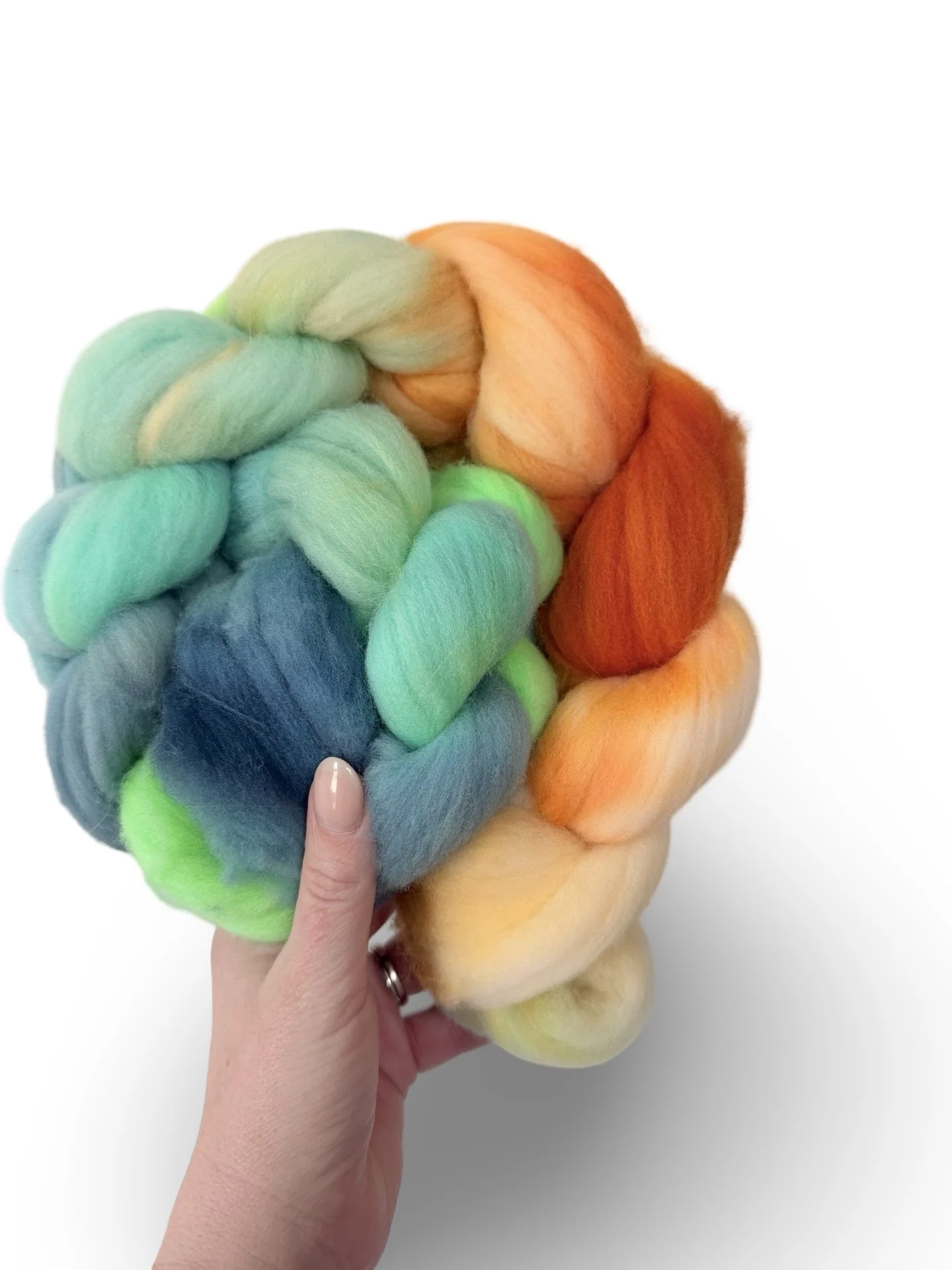 Hand-Dyed Roving Wool Braids — Curated Small-Batch Fiber from USA Mills