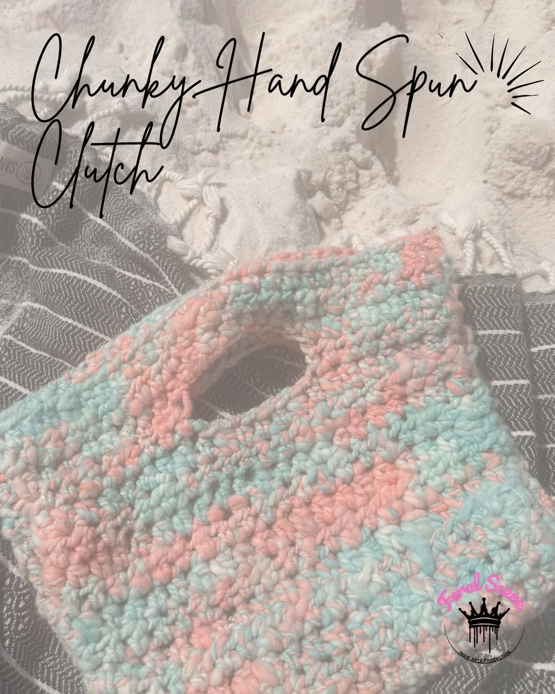 Free Crochet Clutch pattern for hand spun yarn