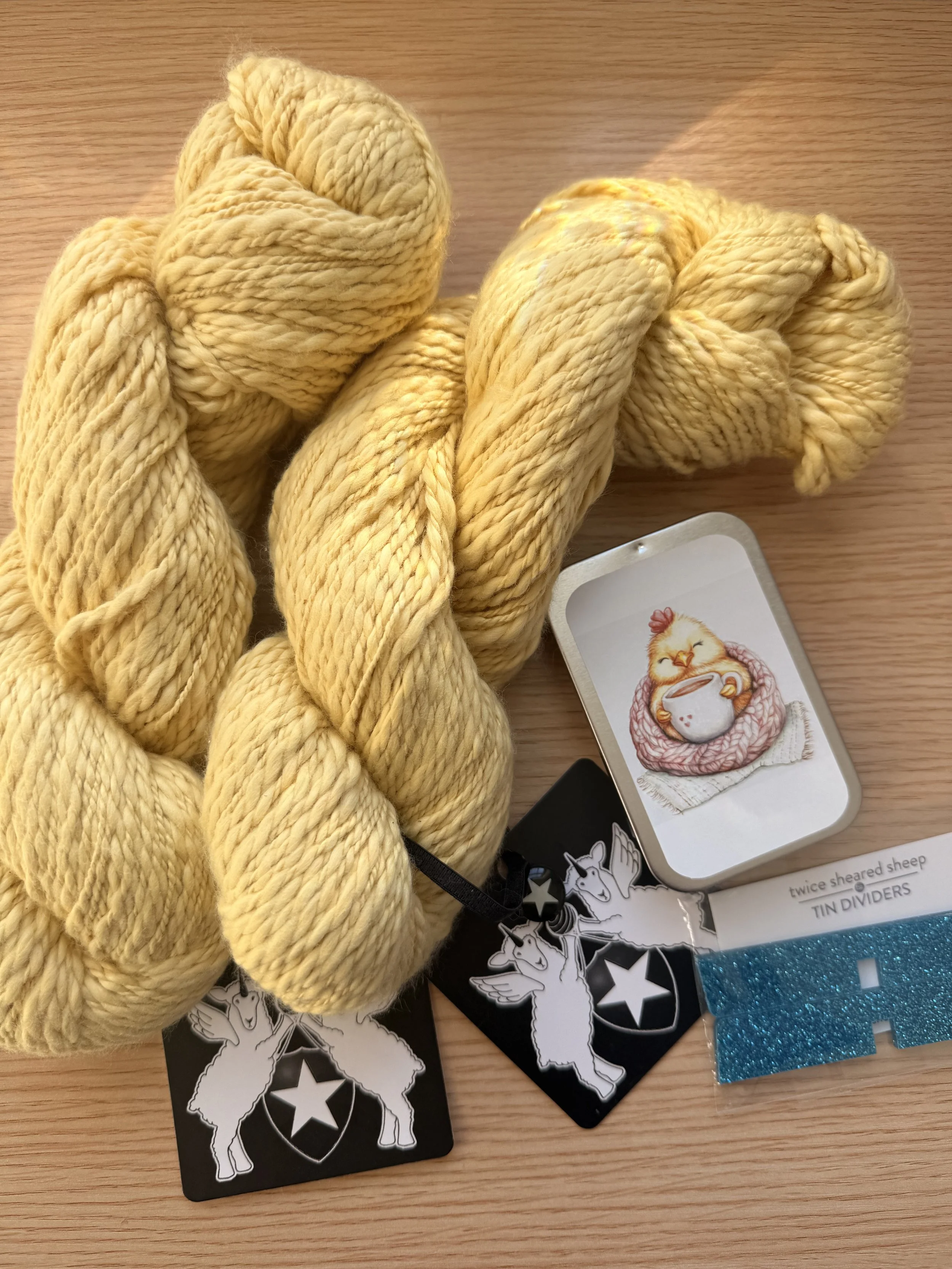 Knit Kit — Buttercup Cotton + Chicken Tin