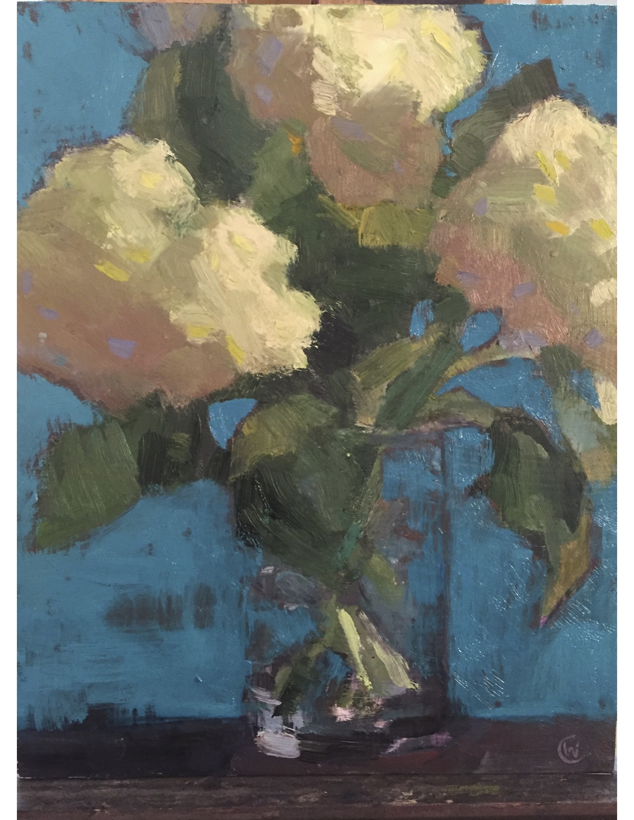 Hydrangea, Oil on Canvas, 8"x 10", SOLD