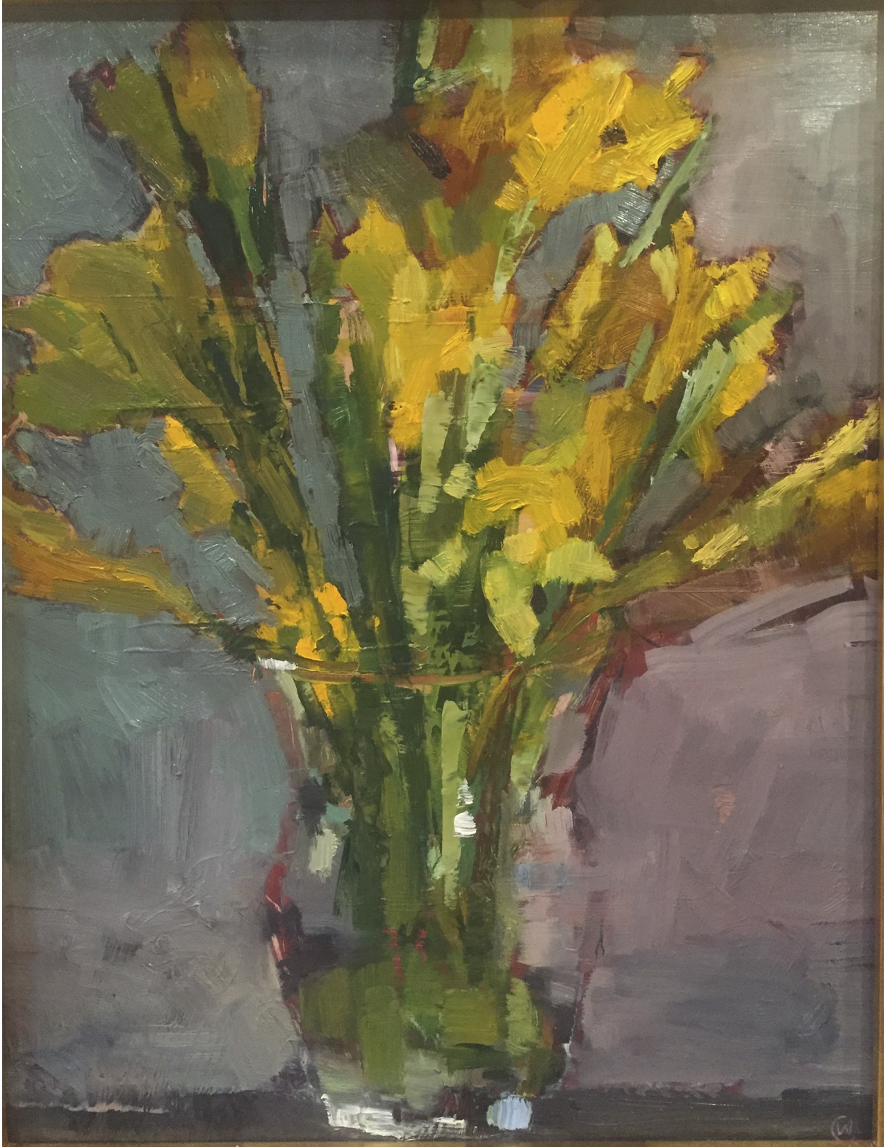 Narcissus Bouquet, Oil on board, Size: 8x10, SOLD